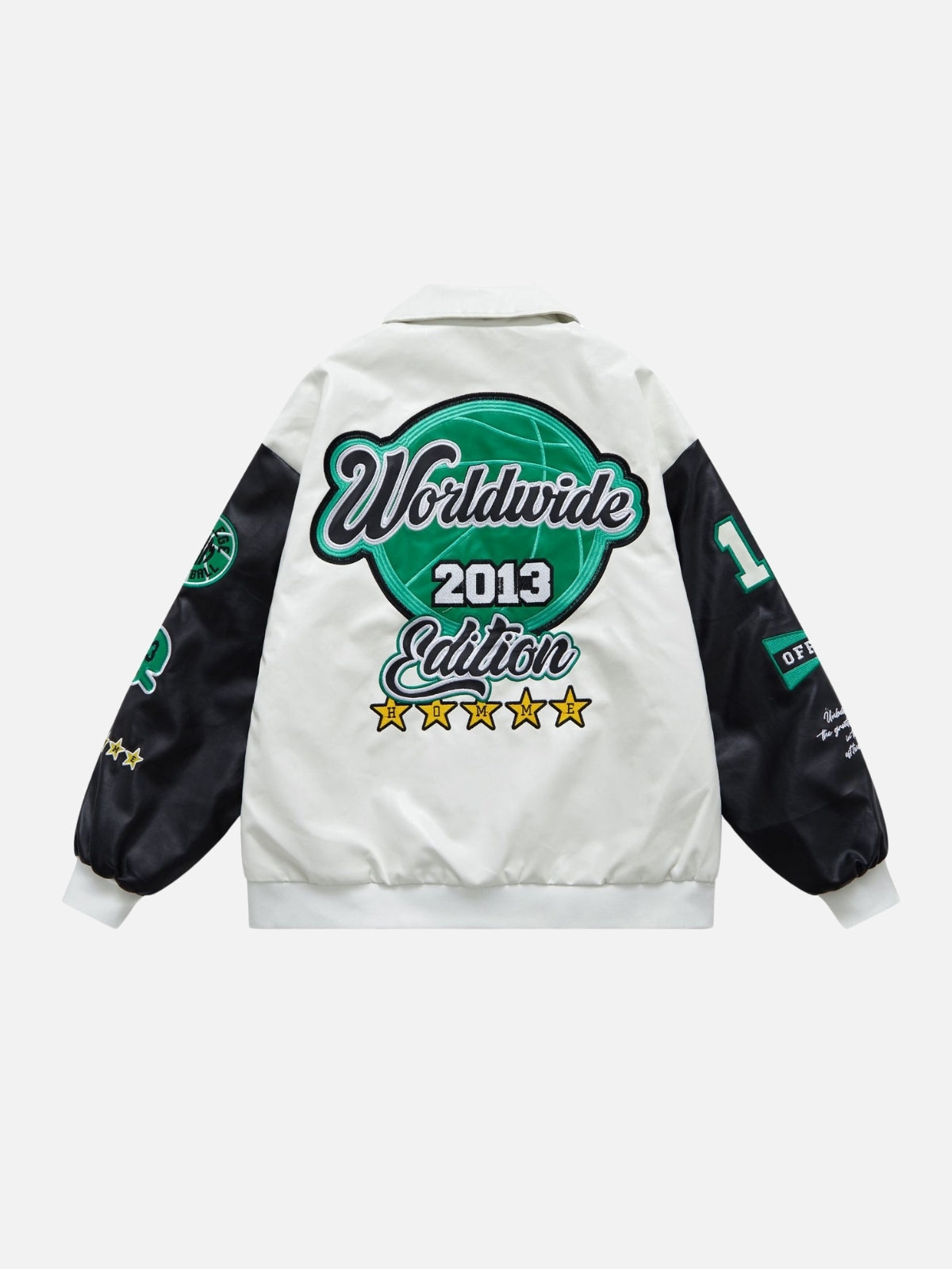 WORLDWIDE - Oversized Graphic Varsity Jacket | TEENWEAR.EU