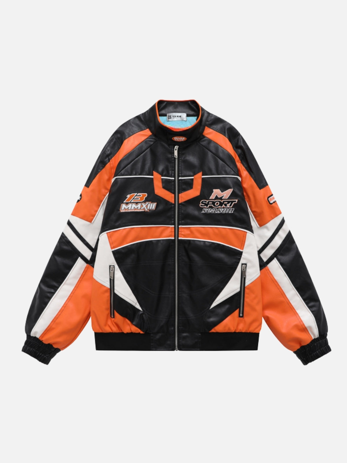 MMXIII - Oversized Graphic Racing Jacket Orange | TEENWEAR.EU