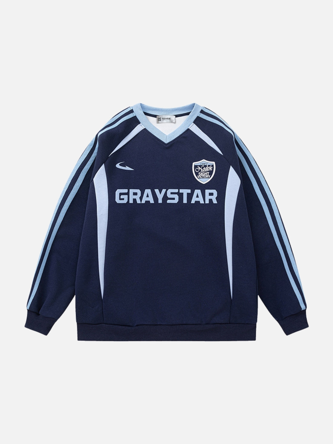 GRAYSTAR - Oversized Graphic Long Sleeve Jersey Blue | TEENWEAR.EU