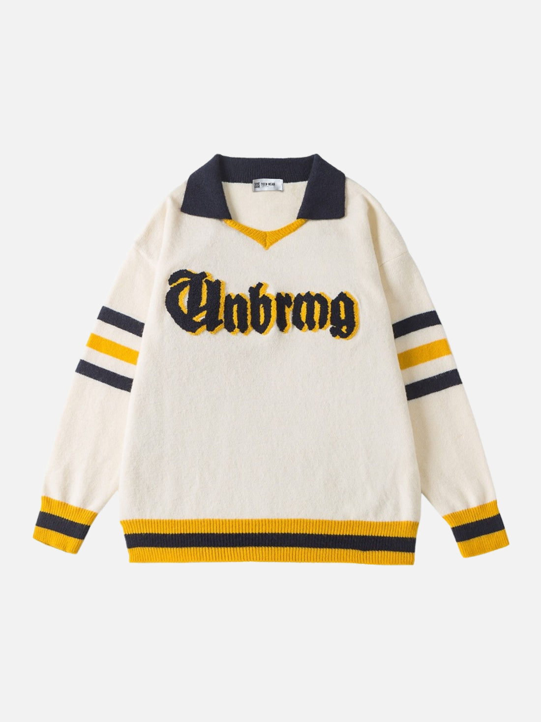 CHNBRMG - Oversized Graphic Sweater Jersey Blue | TEENWEAR.EU