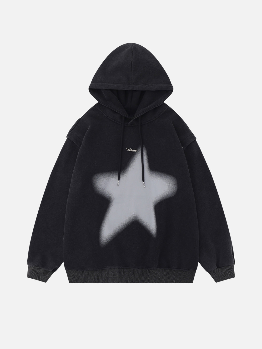 ADUNAT - Oversized Print Hoodie Black | TEENWEAR.EU