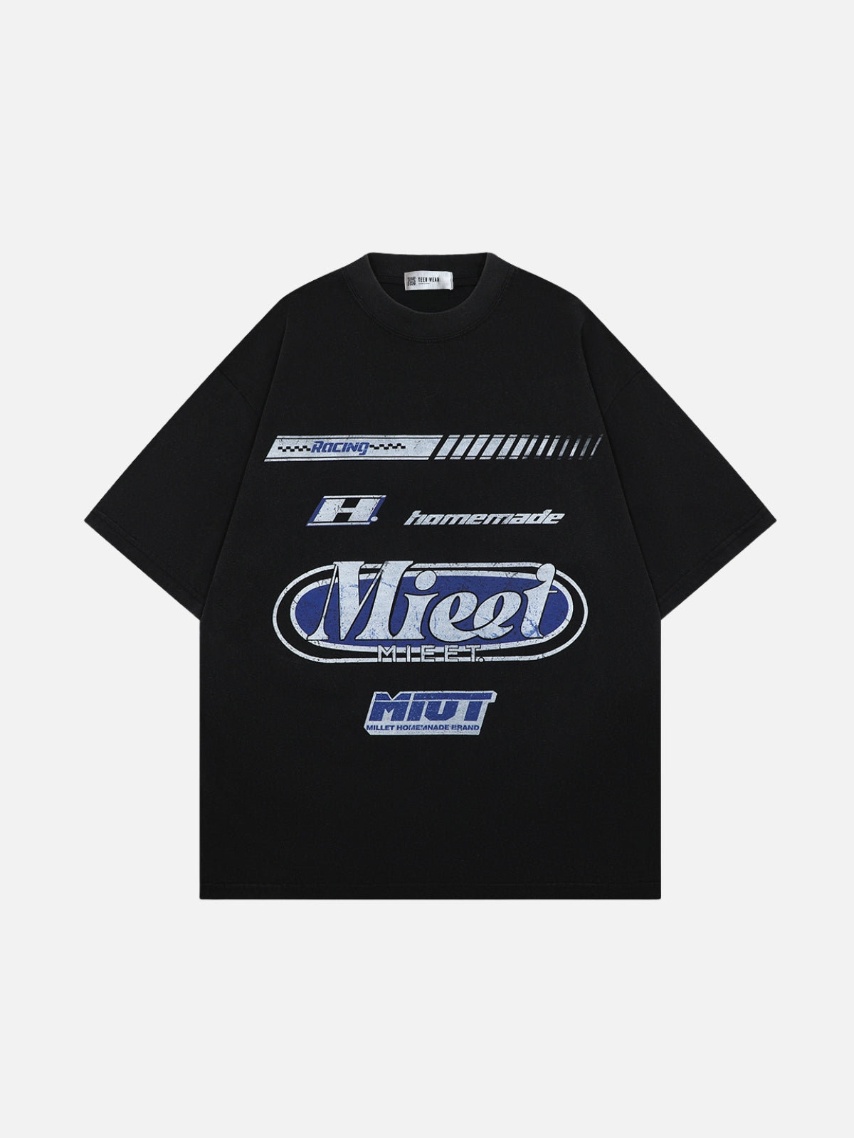 TIEEM - Oversized Print T-Shirt Black | TEENWEAR.EU