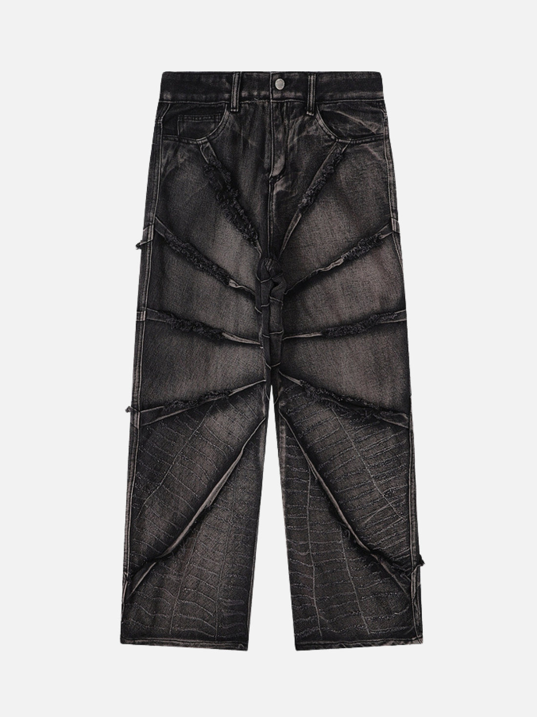 BARCODES - Baggy Basic Embroidered Jeans Black | TEENWEAR.EU