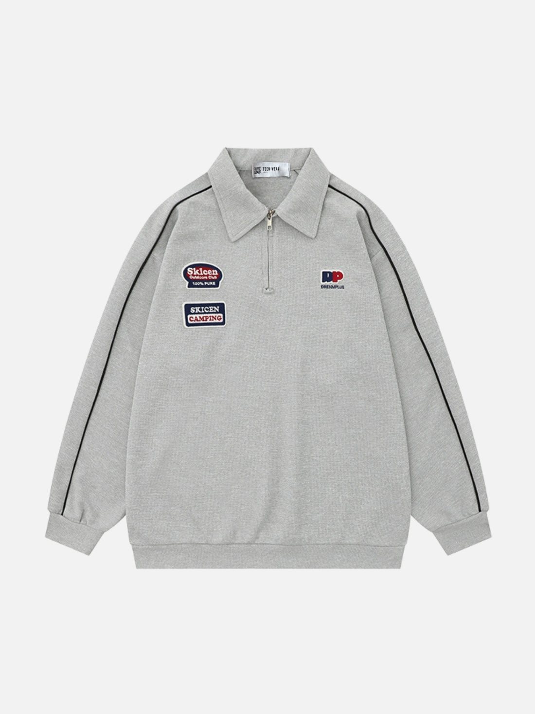 CAMPY - Oversized Embroidered Polo Shirt