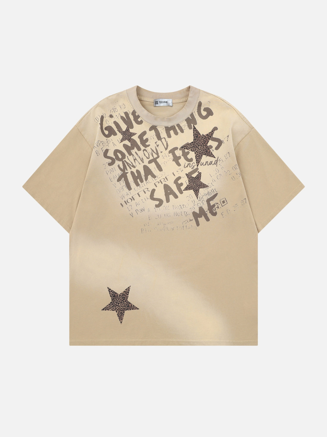 GLAMOURY - Oversized Graphic T-Shirt Brown | Teenwear.eu