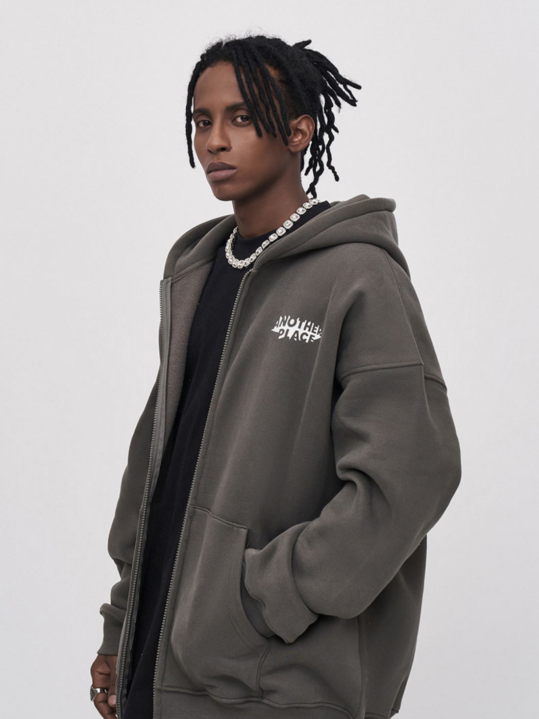 ANOTHER - Printed Zip Up Hoodie | TEENWEAR.EU