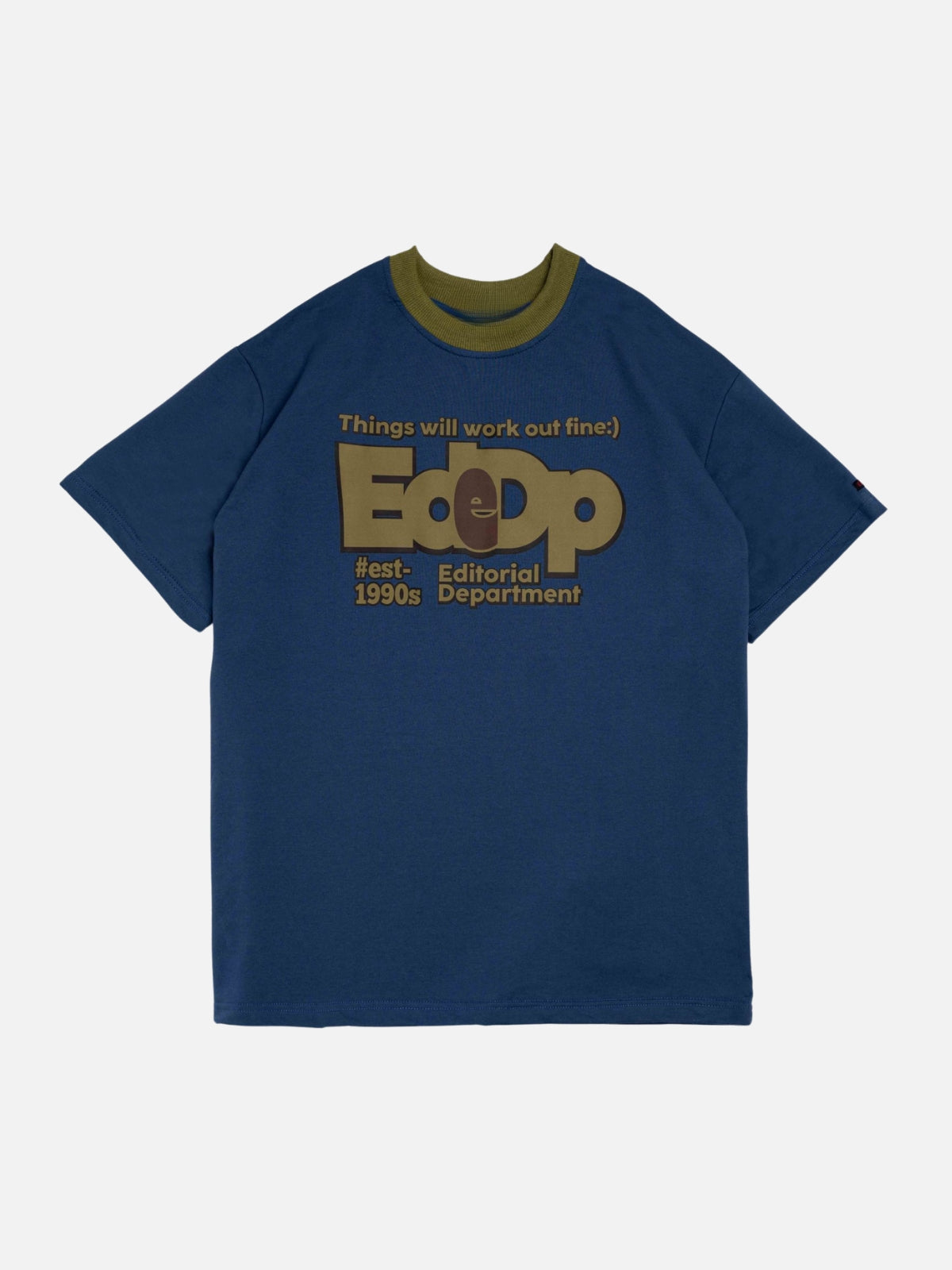 EDEDP - Oversized Print T-Shirt Blue | TEENWEAR.EU