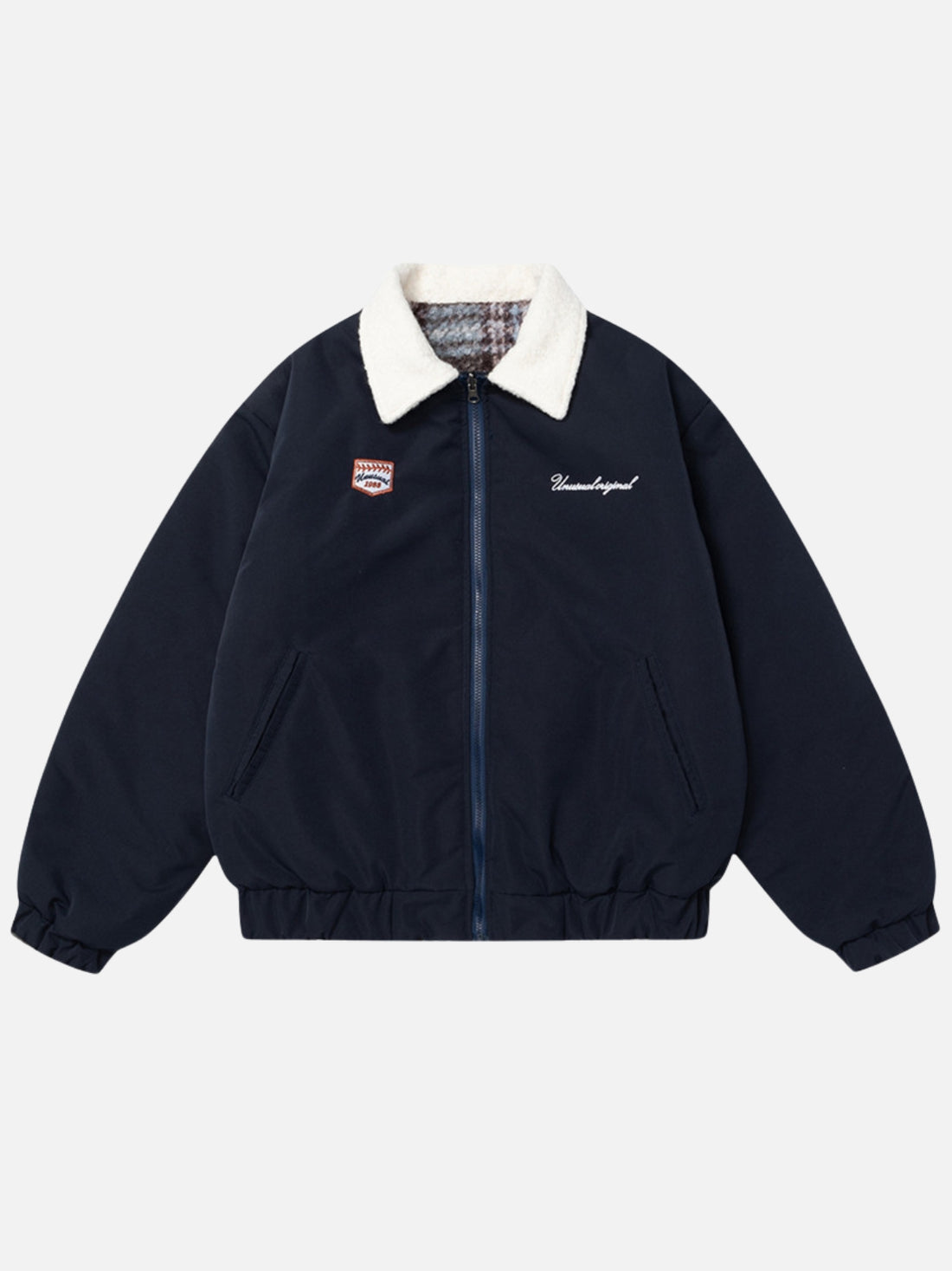 CREAMY - Sherpa Oversized Embroidered Jacket