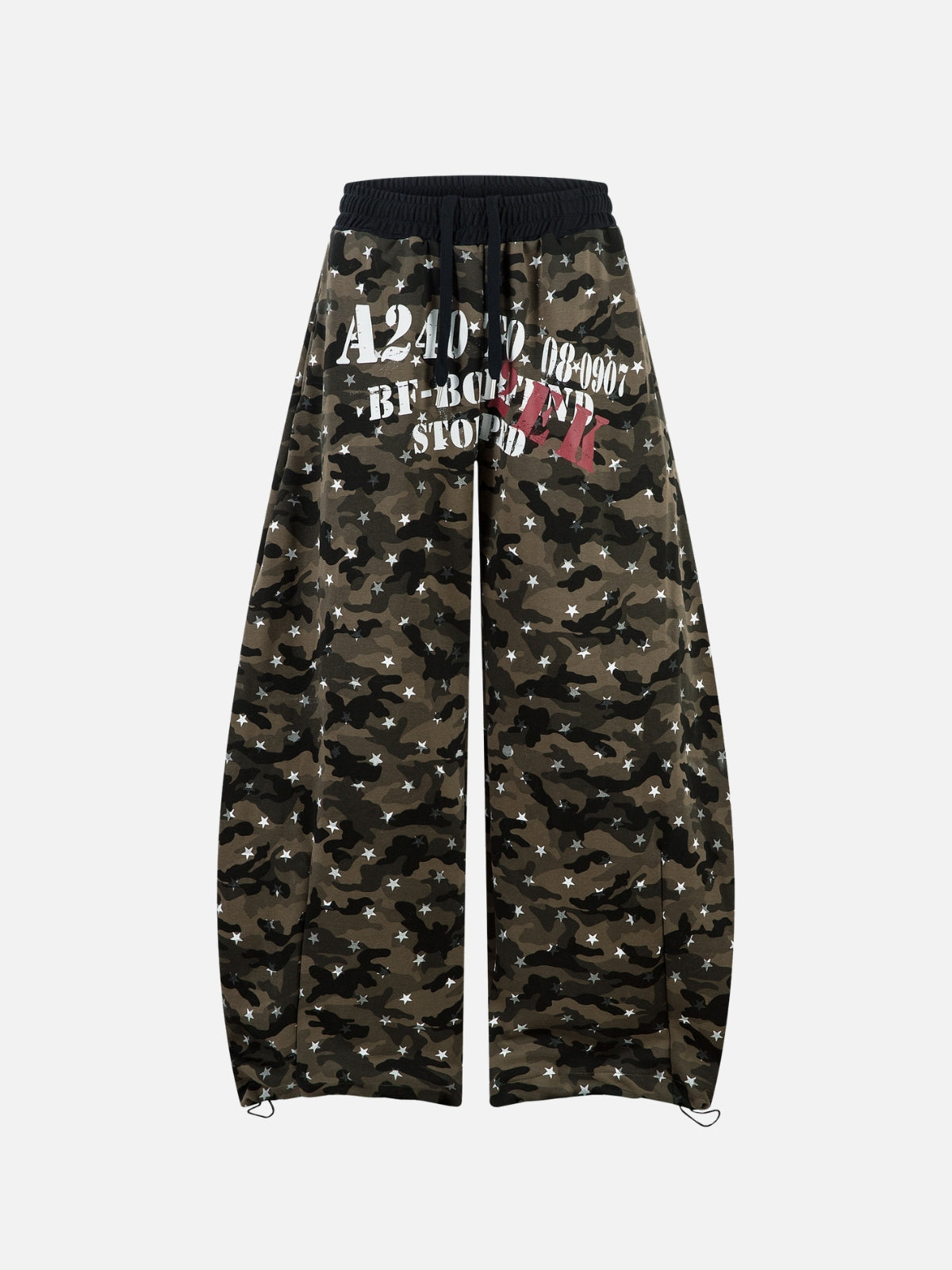 GANGIEZ - Loose Graphic Camo Sweatpants