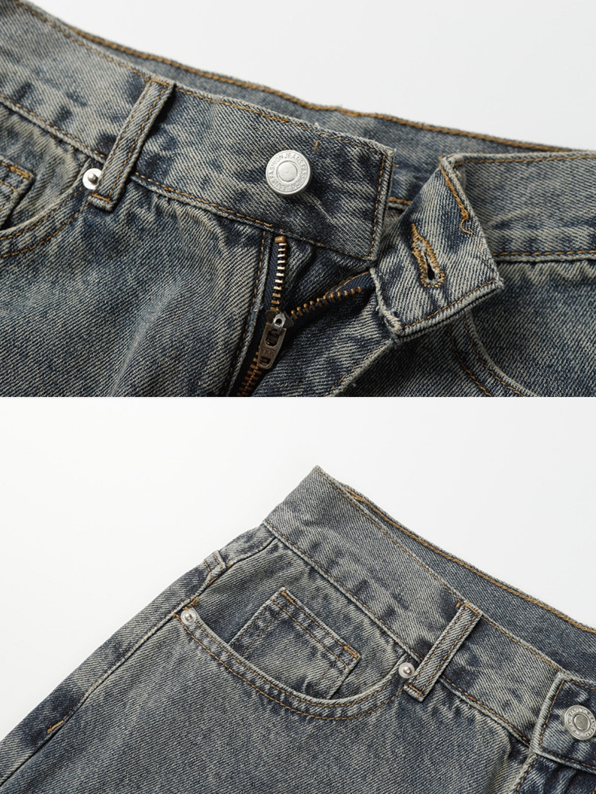 KNEE STARS - Loose Embroidered Jeans | TEENWEAR.EU