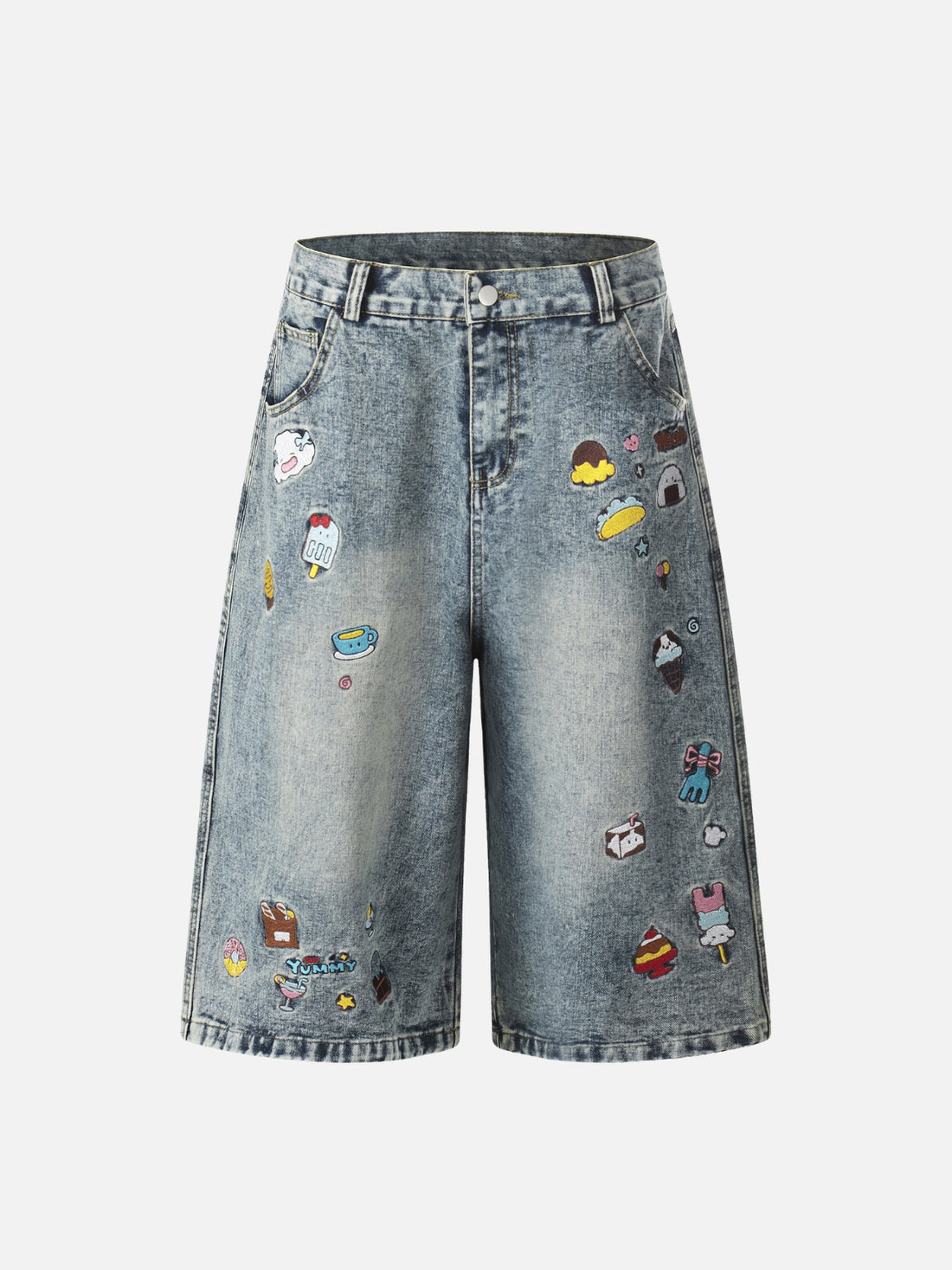 CHILDISH - Baggy Denim Jorts Blue | Teenwear.eu