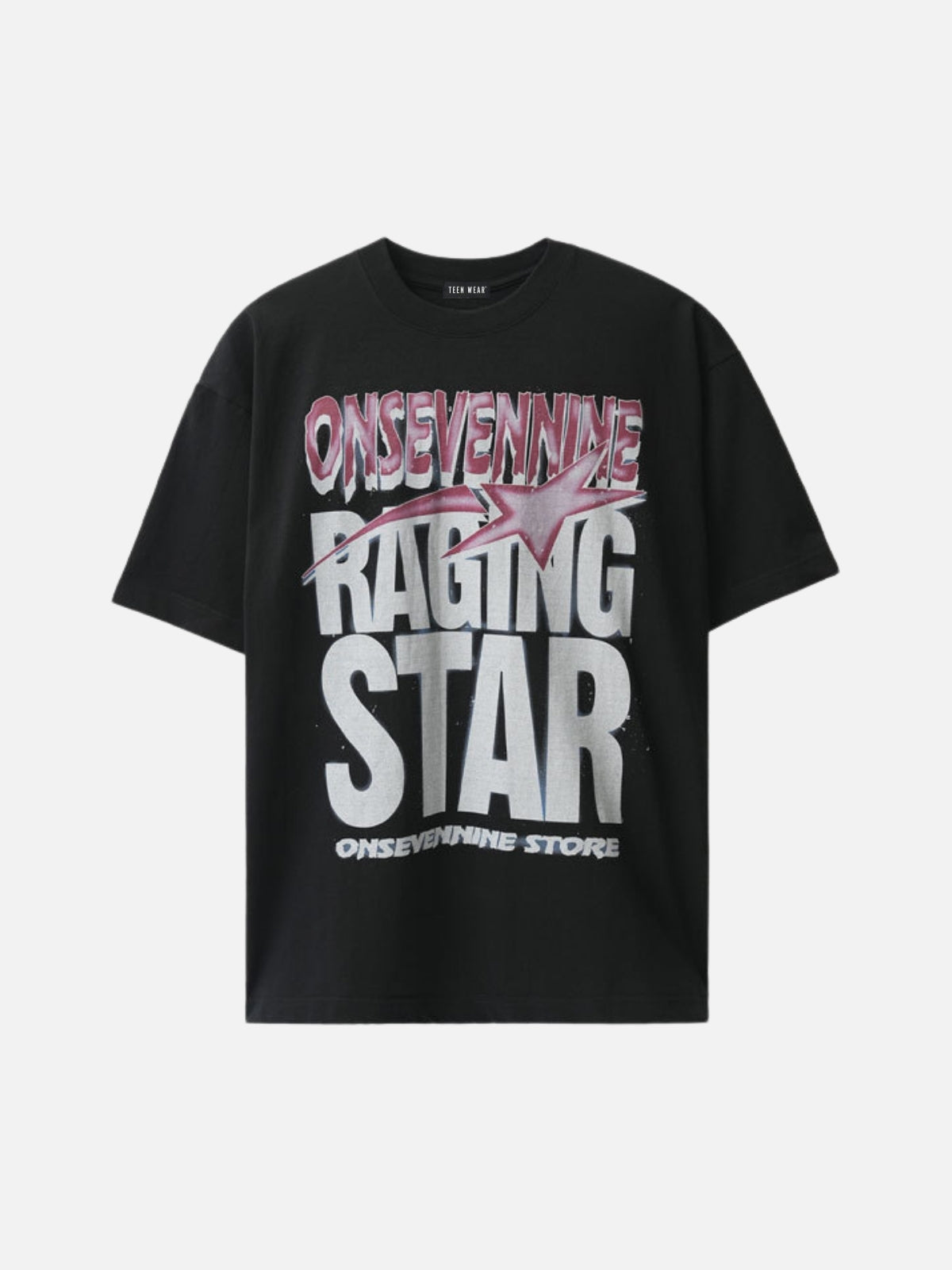 RAGING - Oversized Print T-Shirt Black | TEENWEAR.EU