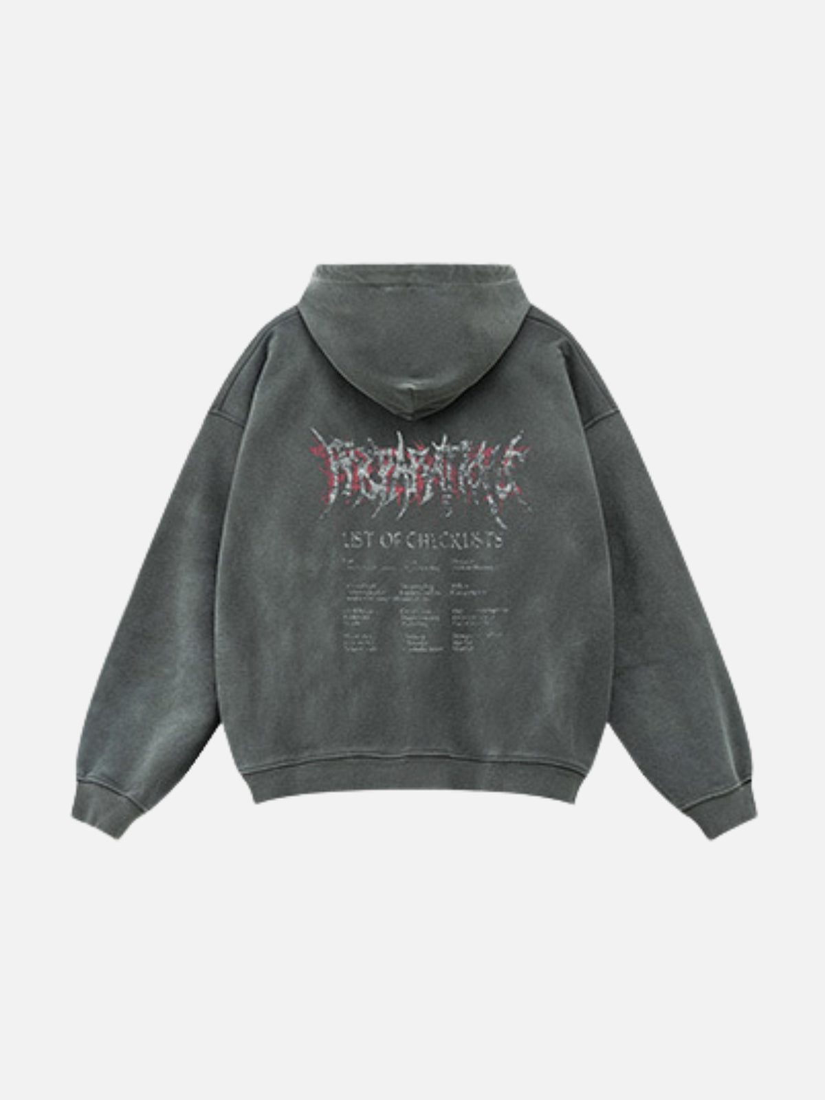 ASHRO – Oversized Print Washed Hoodie