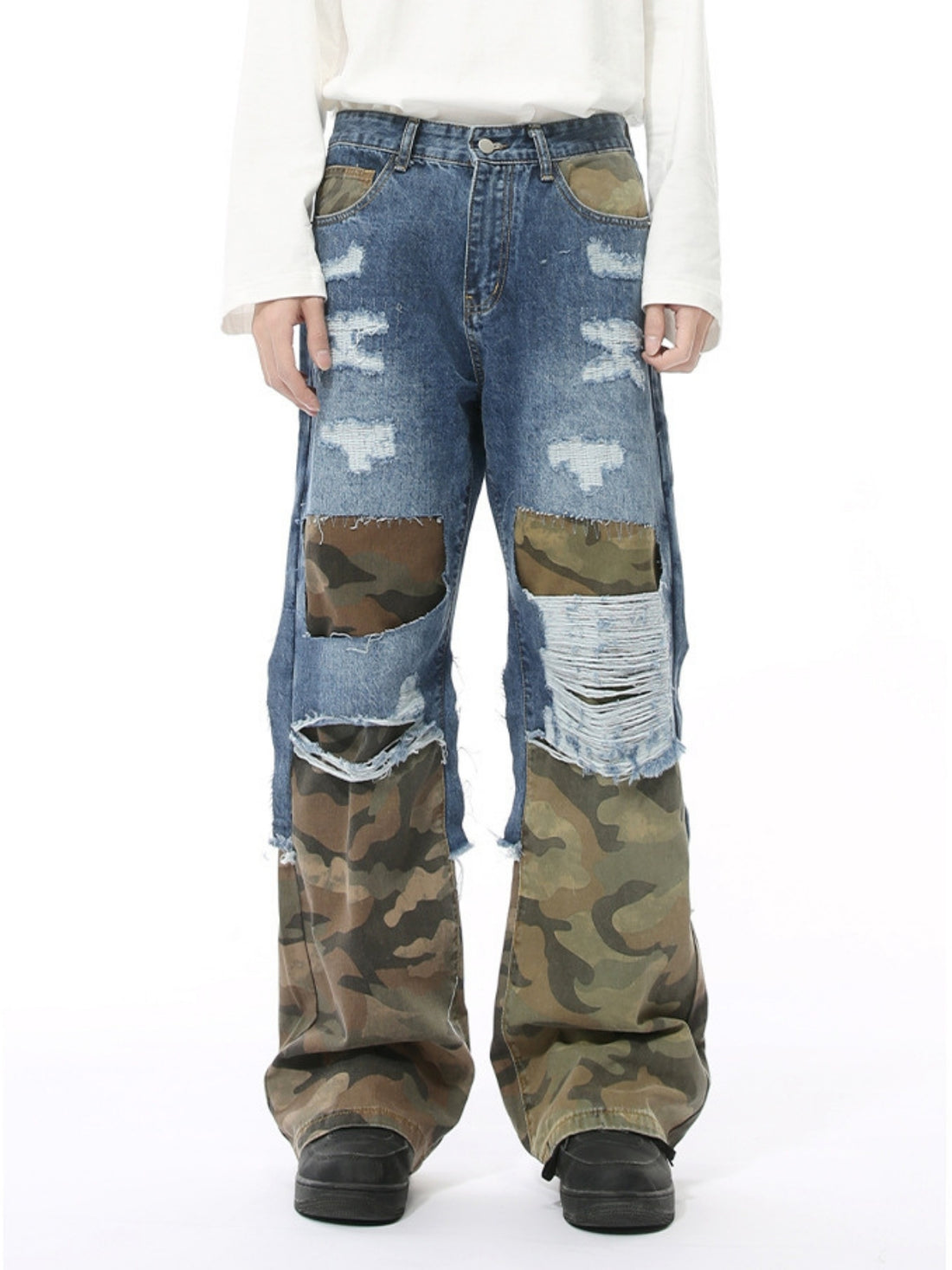 CAMOMIX - Ripped Basic Camo Jeans | TEENWEAR.EU