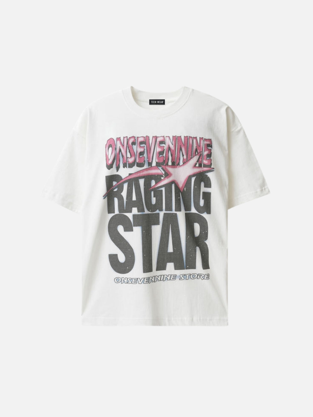 RAGING - Oversized Print T-Shirt White | TEENWEAR.EU