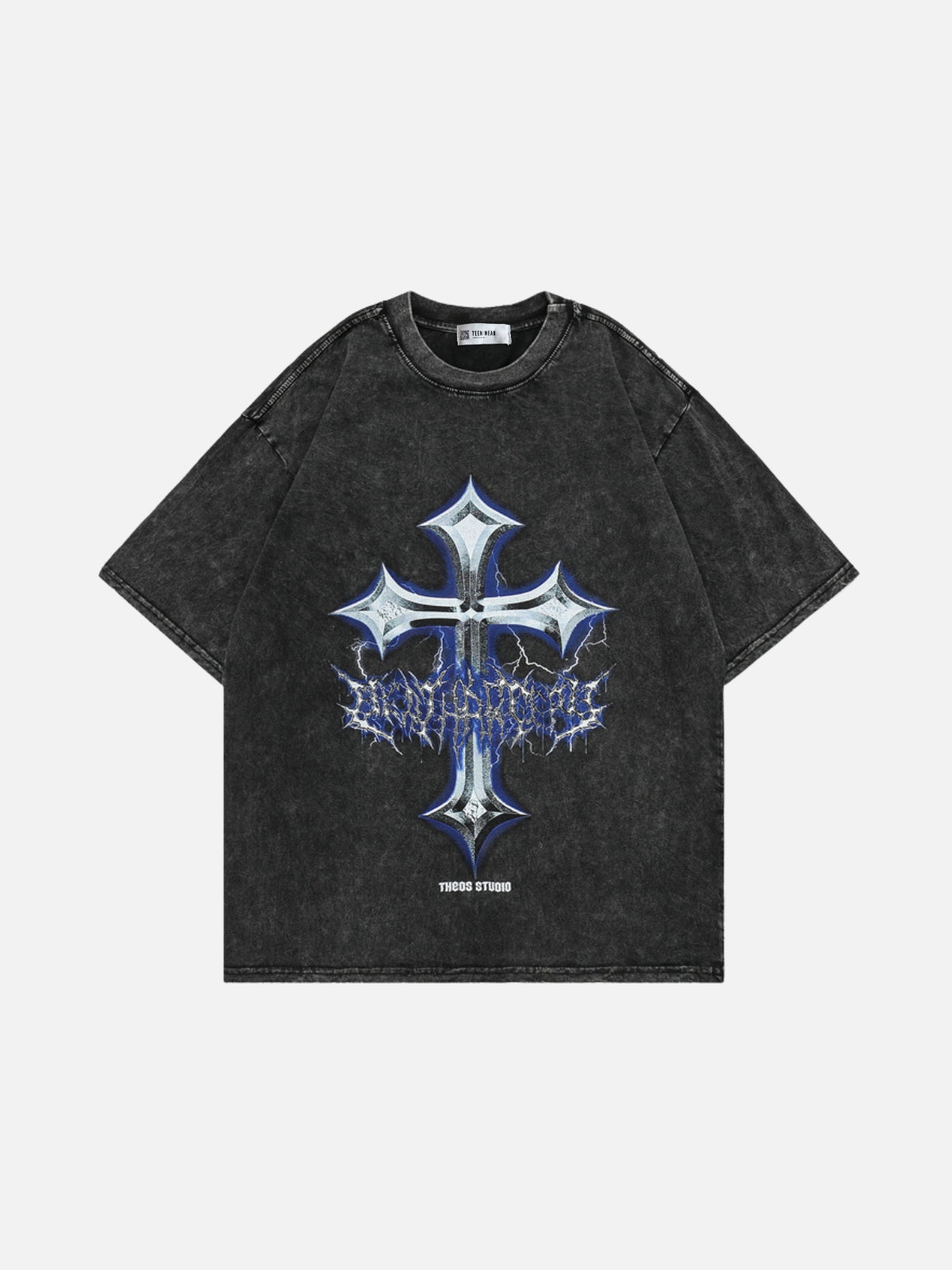 METALCROSS - Oversized Print T-Shirt Black | TEENWEAR.EU