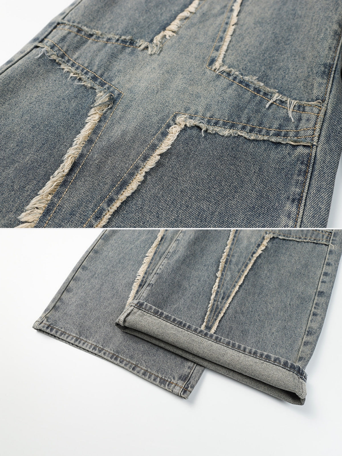 KNEE STARS - Loose Embroidered Jeans | TEENWEAR.EU