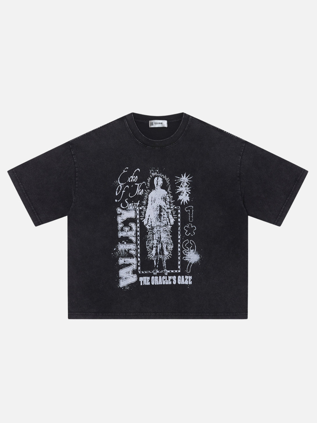 ORACLY - Boxy Fit Print T-shirt Black | Teenwear.eu