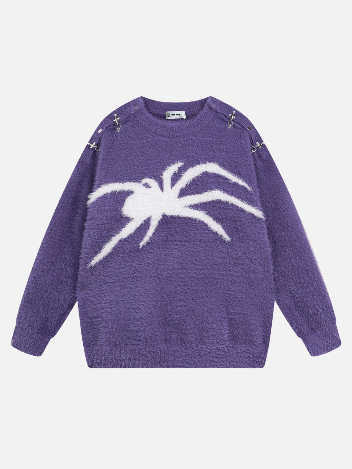 SPIDIO - Oversized Graphic Sweater Purple | TEENWEAR.EU
