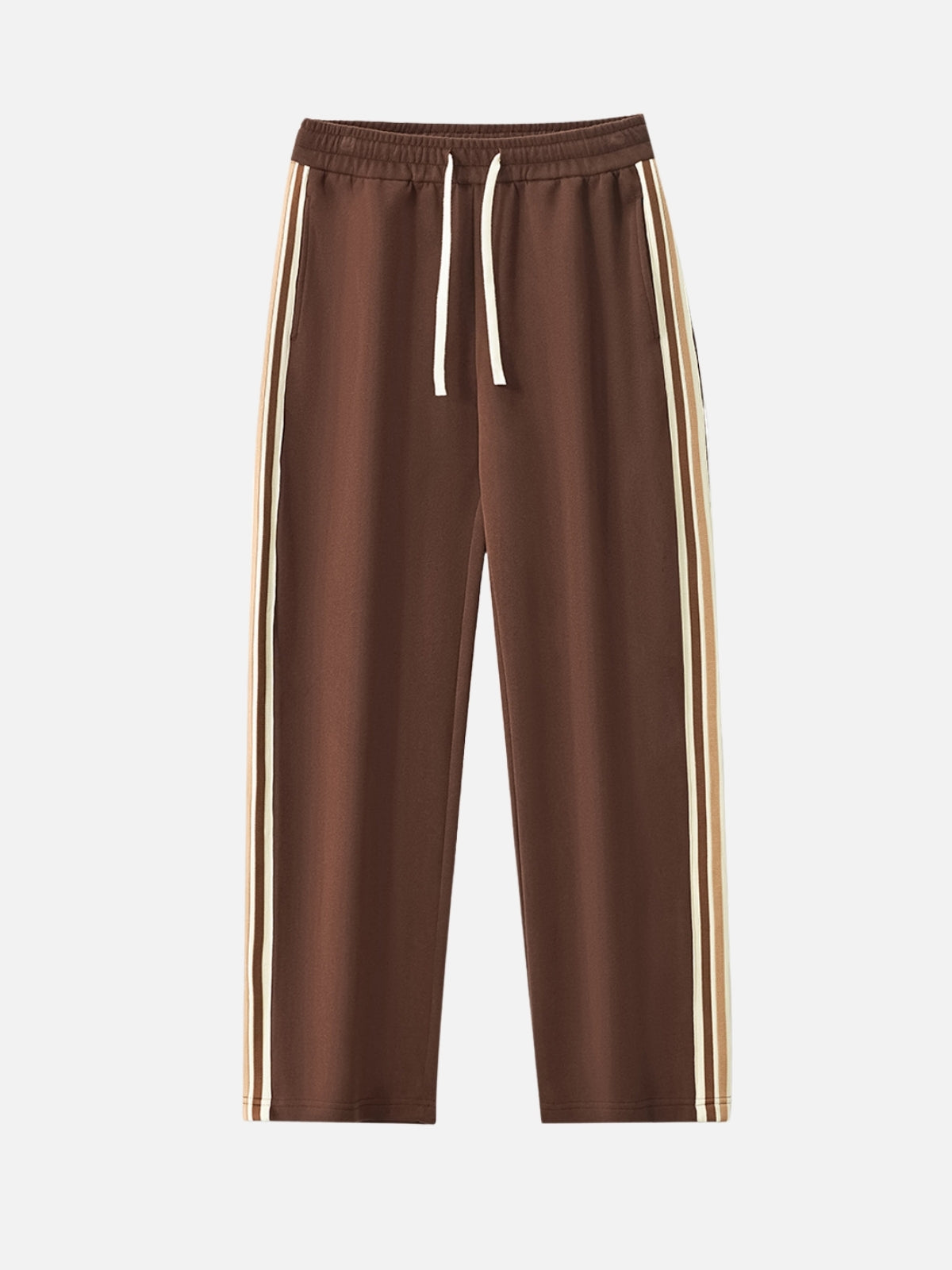 ABYSS - Loose Basic Flared Sweatpants Brown | TEENWEAR.EU