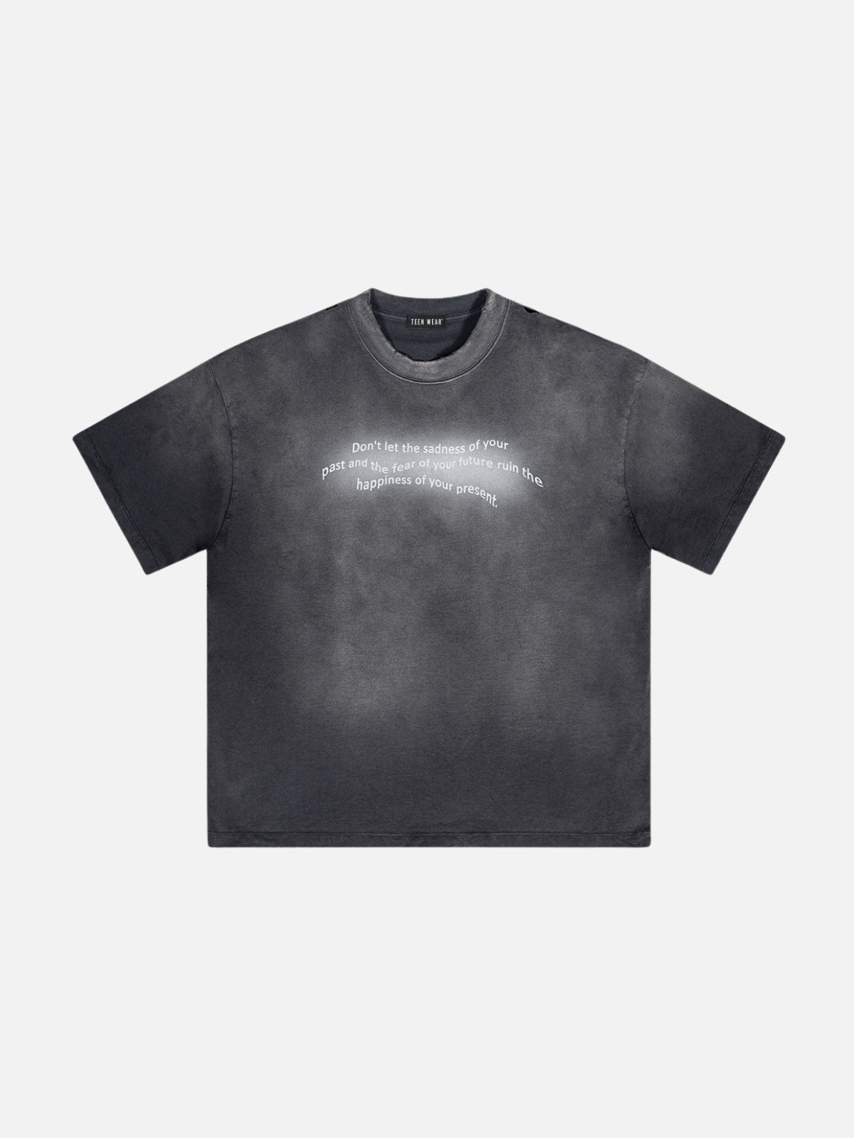 QUOTES - Oversized Print T-Shirt Black | TEENWEAR.EU