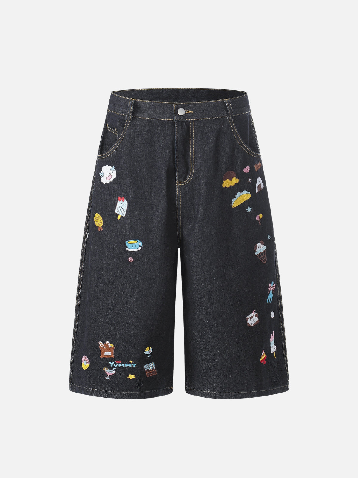 CHILDISH - Baggy Denim Jorts Dark Blue | Teenwear.eu