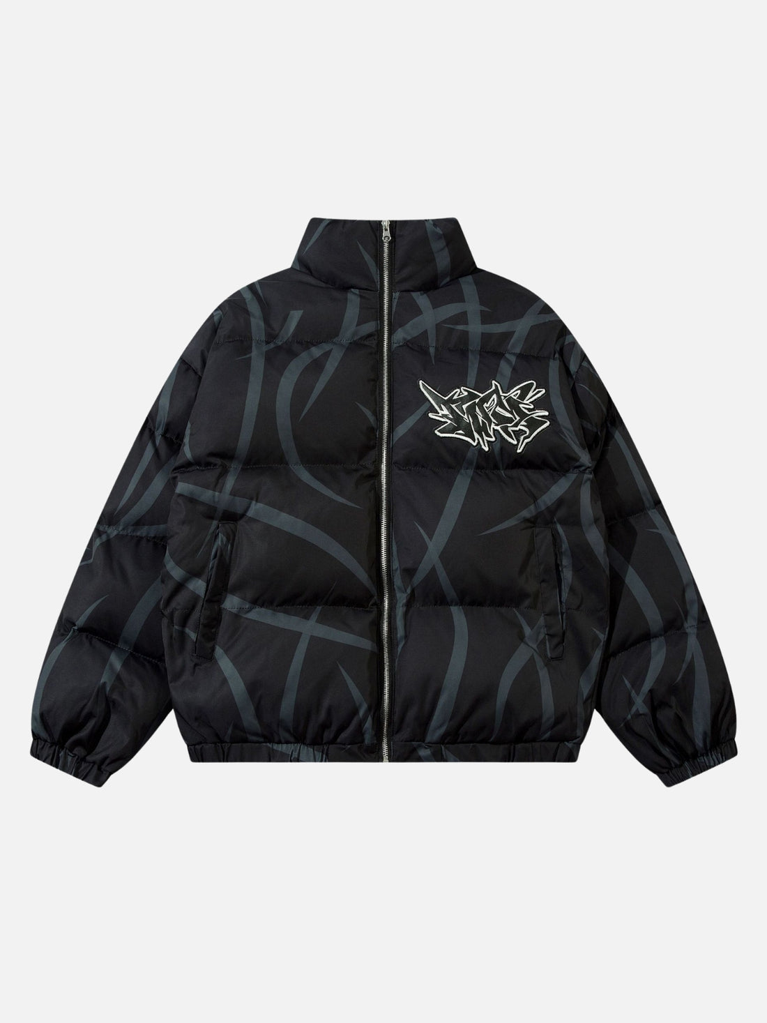 STRATCHES - Puffer Graphic Jacket Black | TEENWEAR.EU