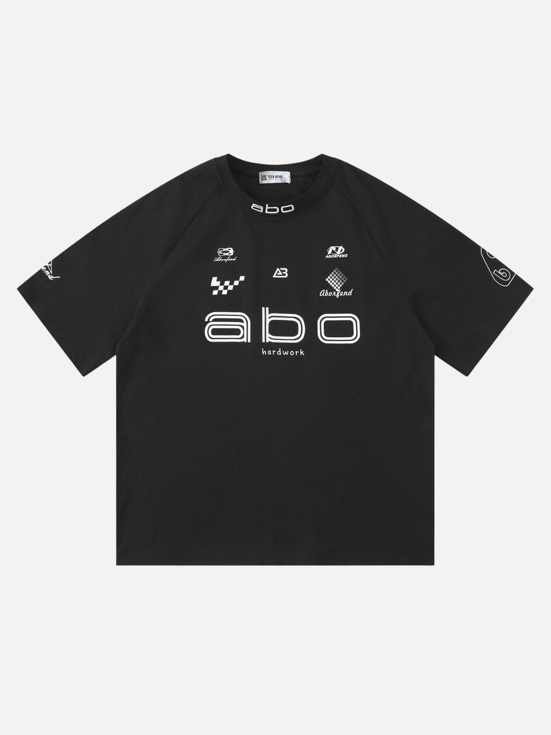 RACEY - Oversized Graphic T-Shirt Black | Teenwear.eu