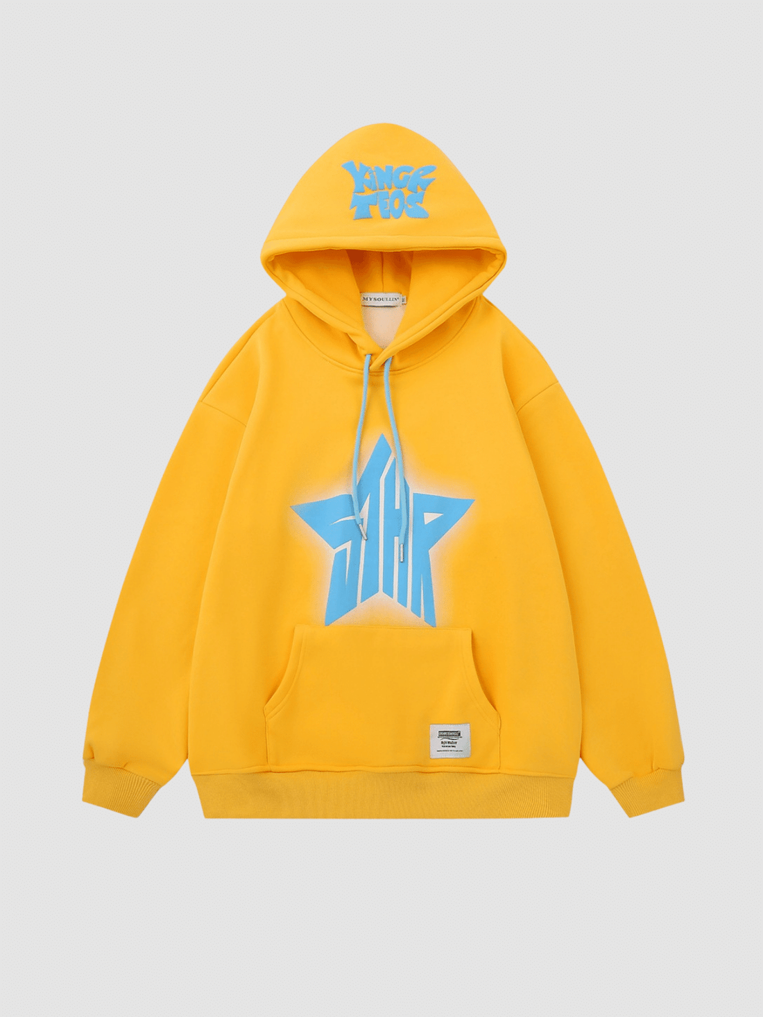 SHINY STAR - Oversized Print Hoodie Grey | TEENWEAR.EU