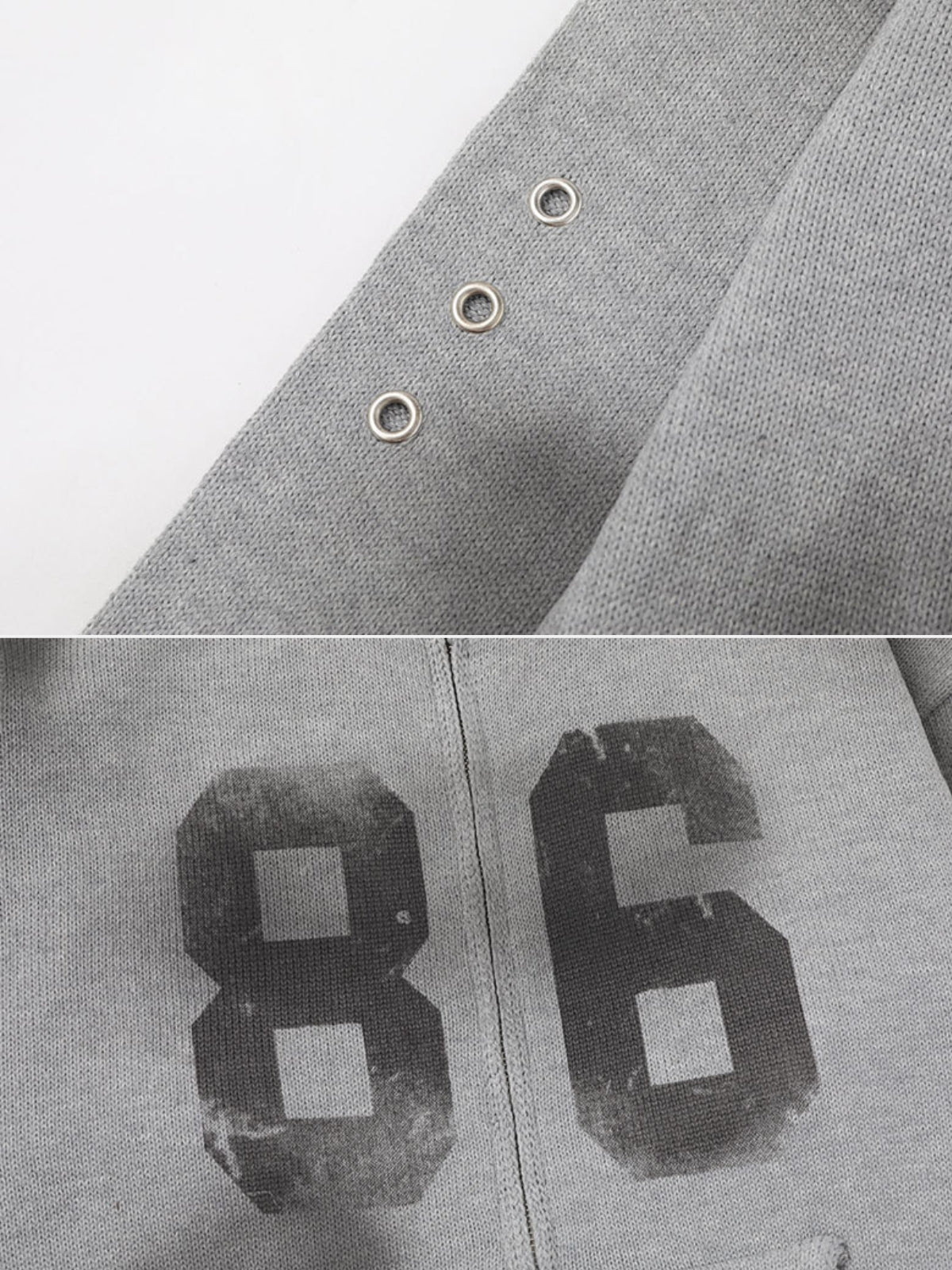 VARSIX – Oversized Print Zip Up Hoodie Sweater