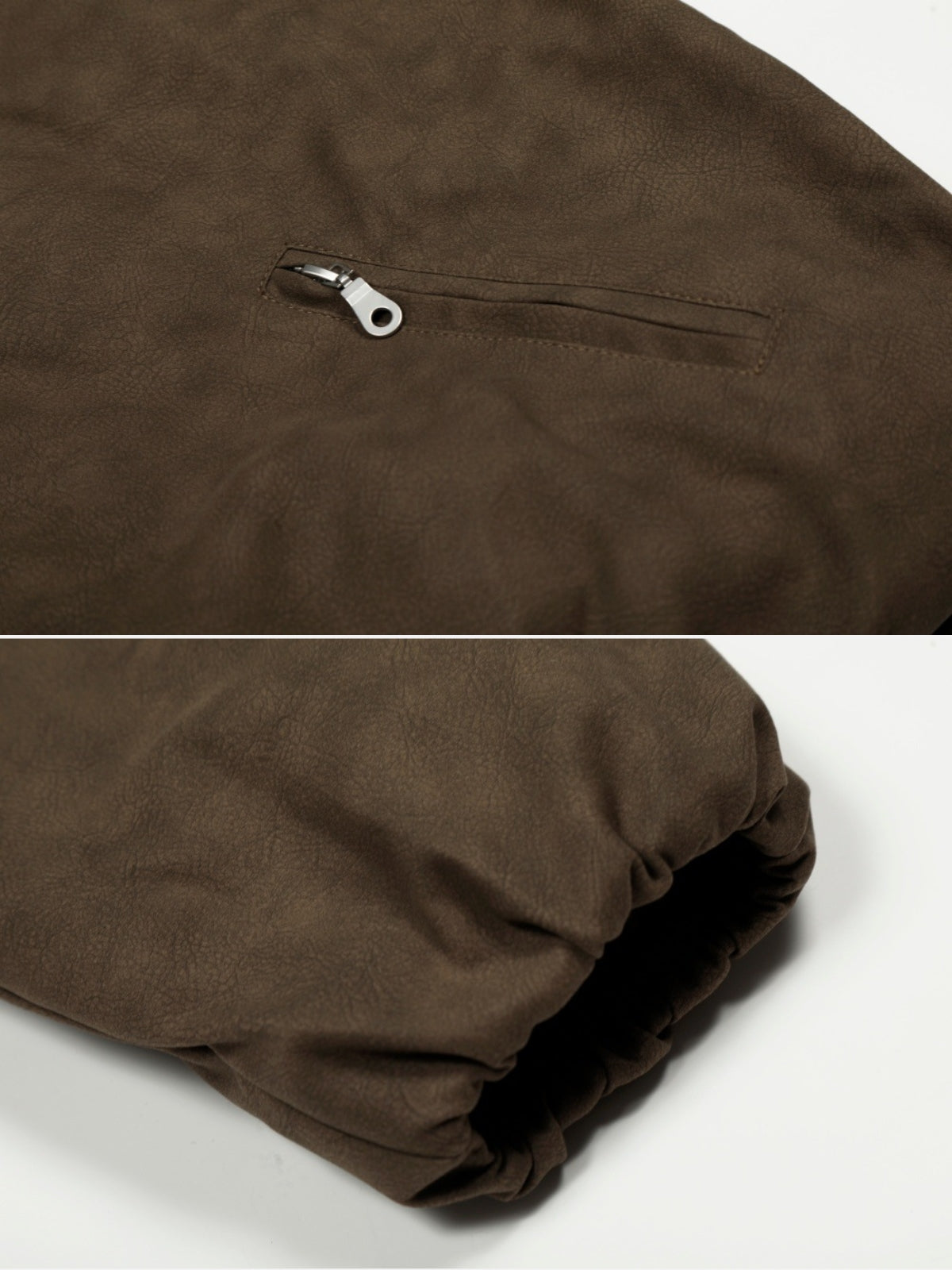 BUCKOR – Oversized Puffer Leather Basic Jacket