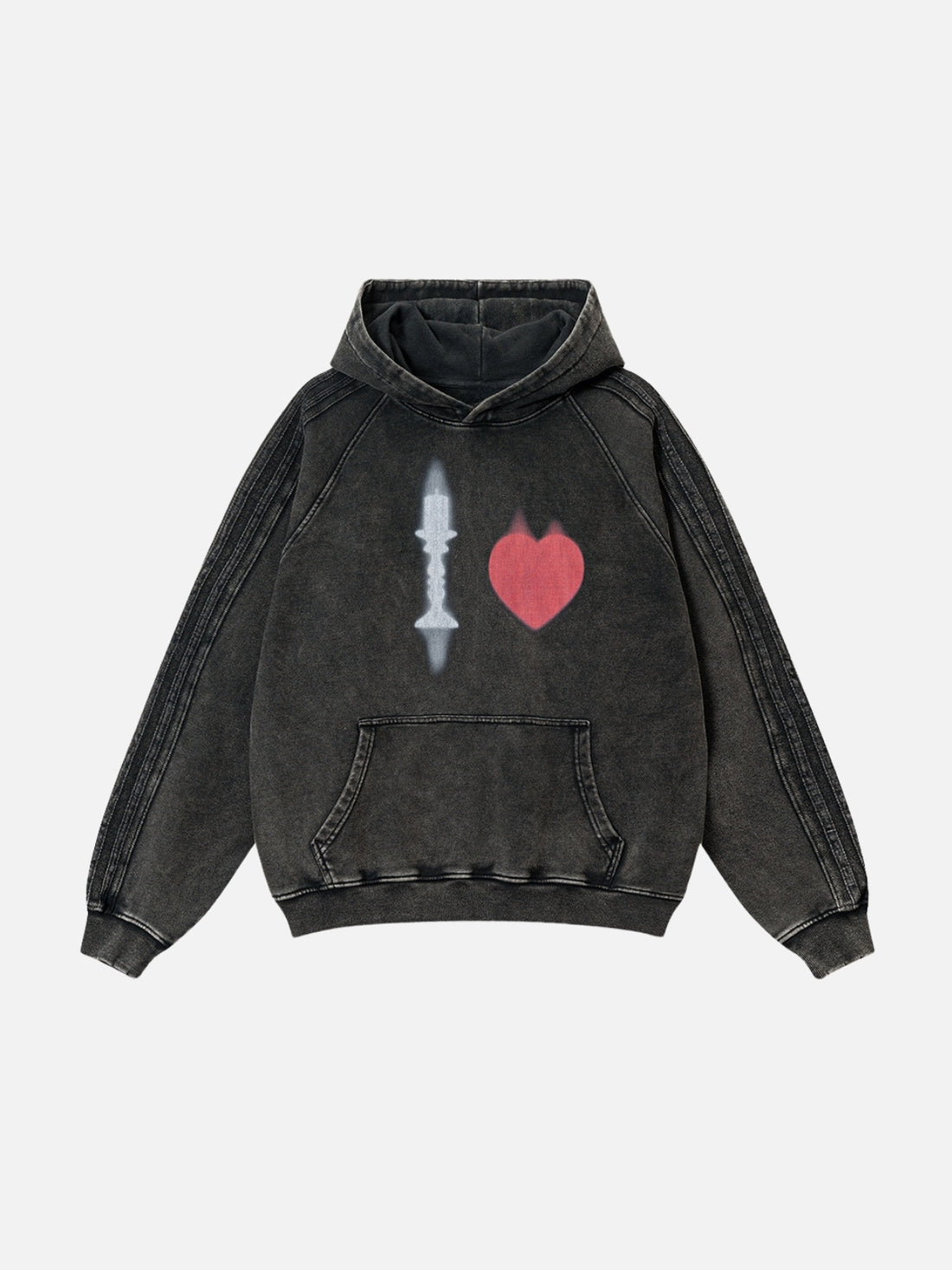 SWORD - Oversized Graphic Hoodie Grey | TEENWEAR.EU