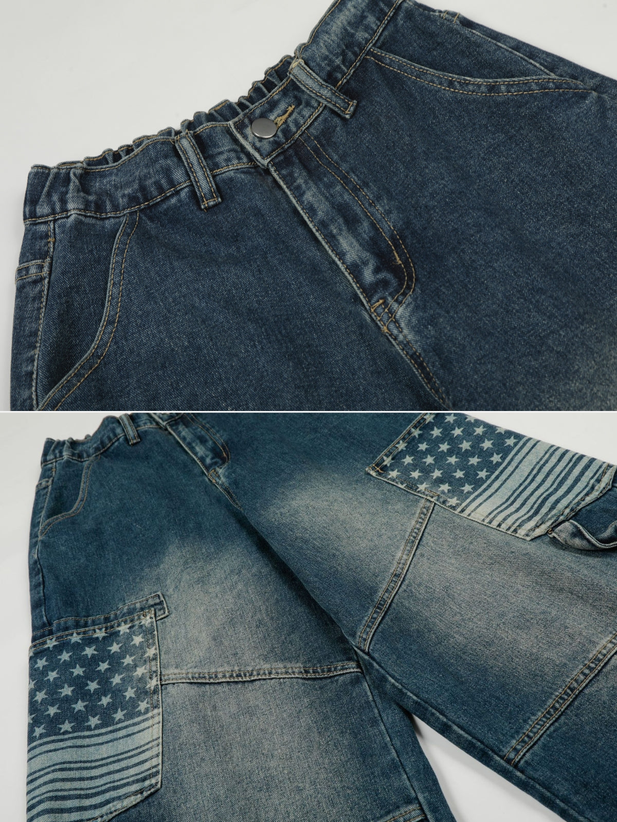 KROSSY - Baggy Embroidered Jeans