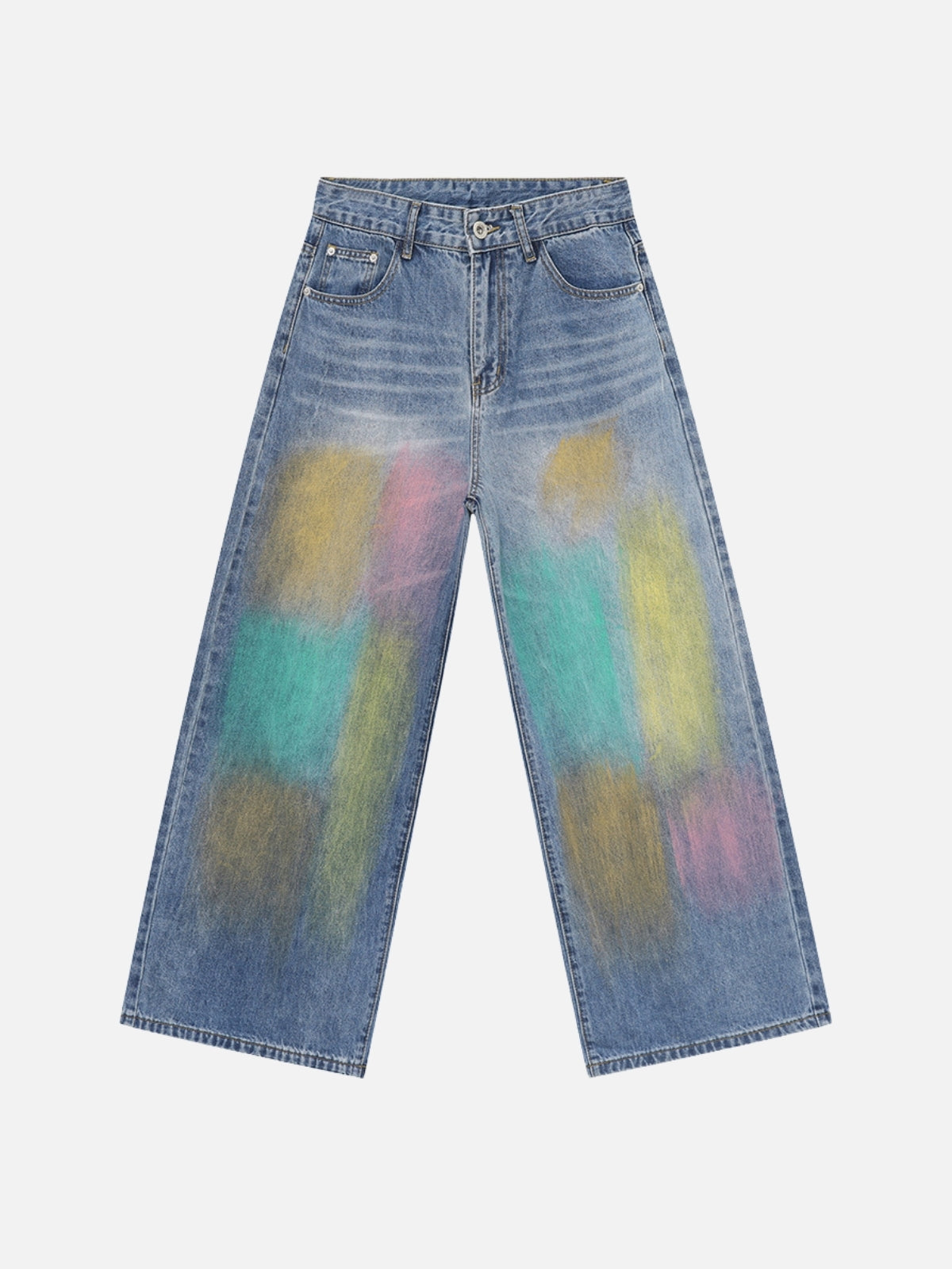 COLORIES - Baggy Graphic Jeans Blue | TEENWEAR.EU