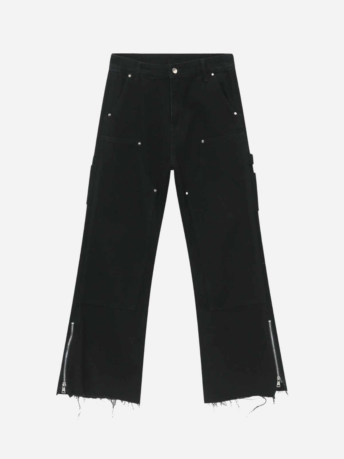FLARIES - Flared Basic Zipper Jeans Black | TEENWEAR.EU