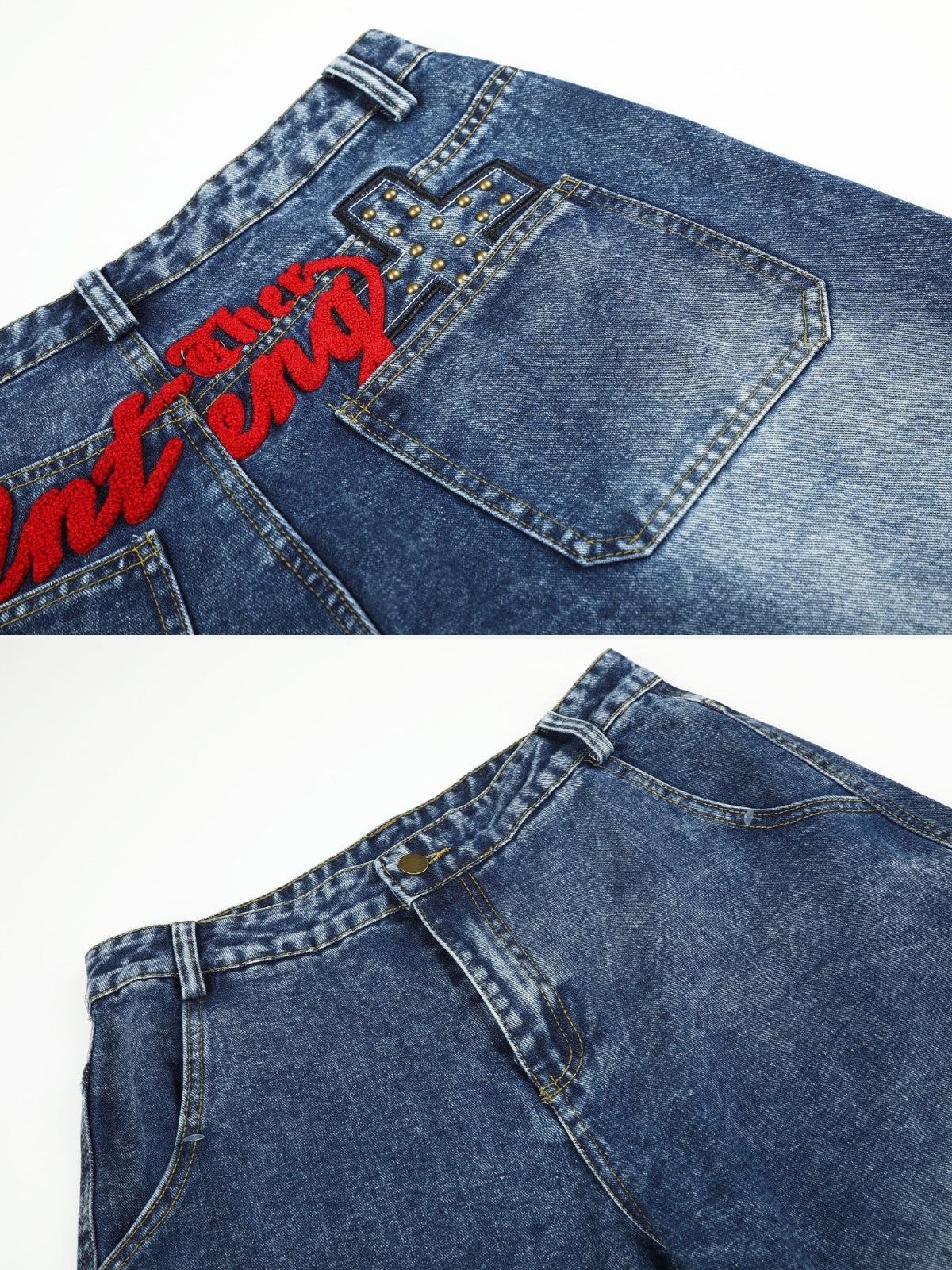 RENTENG - Baggy Graphic Jeans
