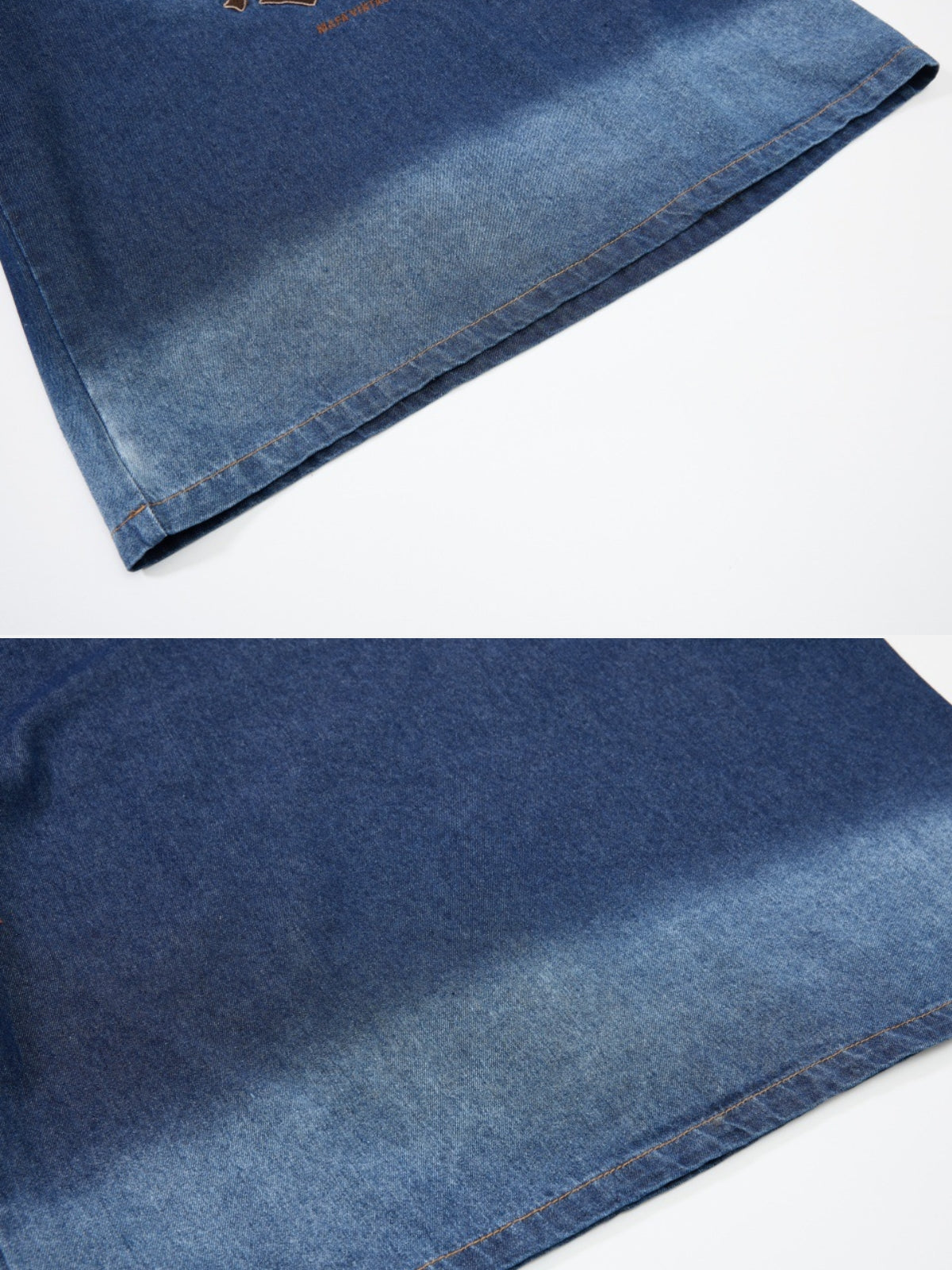 VINTAGES - Denim Oversized Embroidered T-Shirt | Teenwear.eu