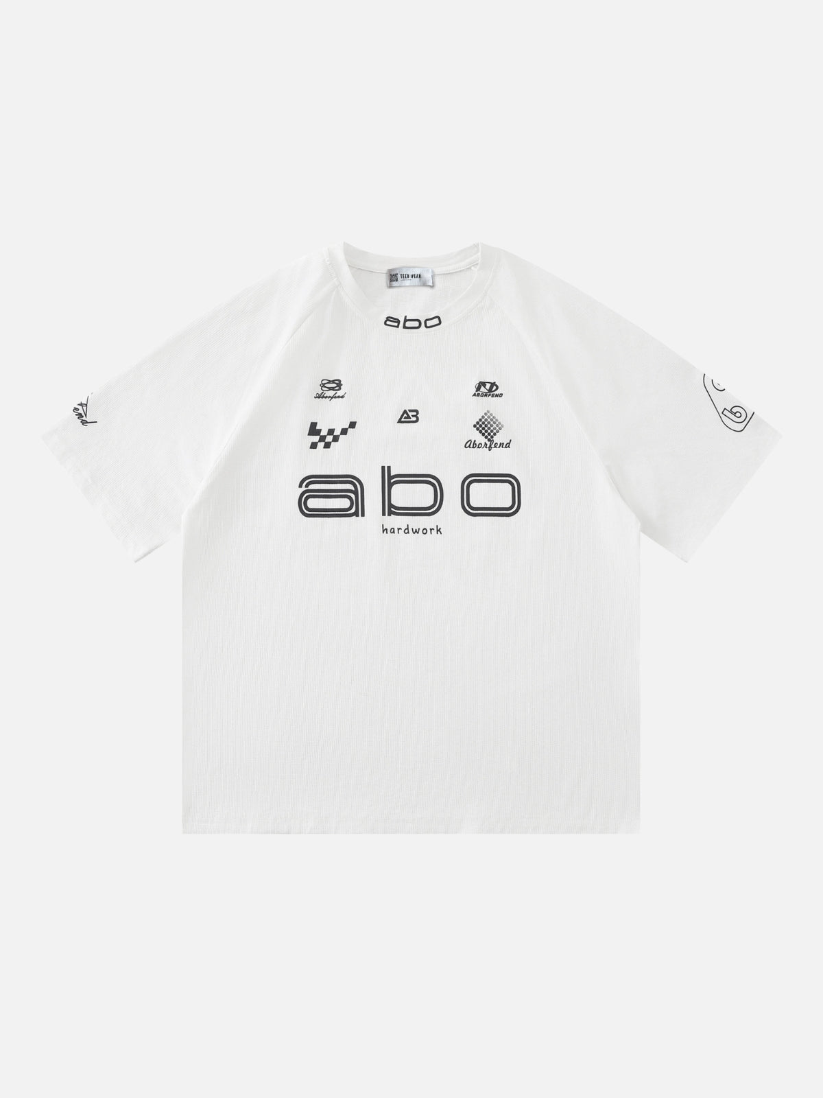 RACEY - Oversized Graphic T-Shirt White | Teenwear.eu