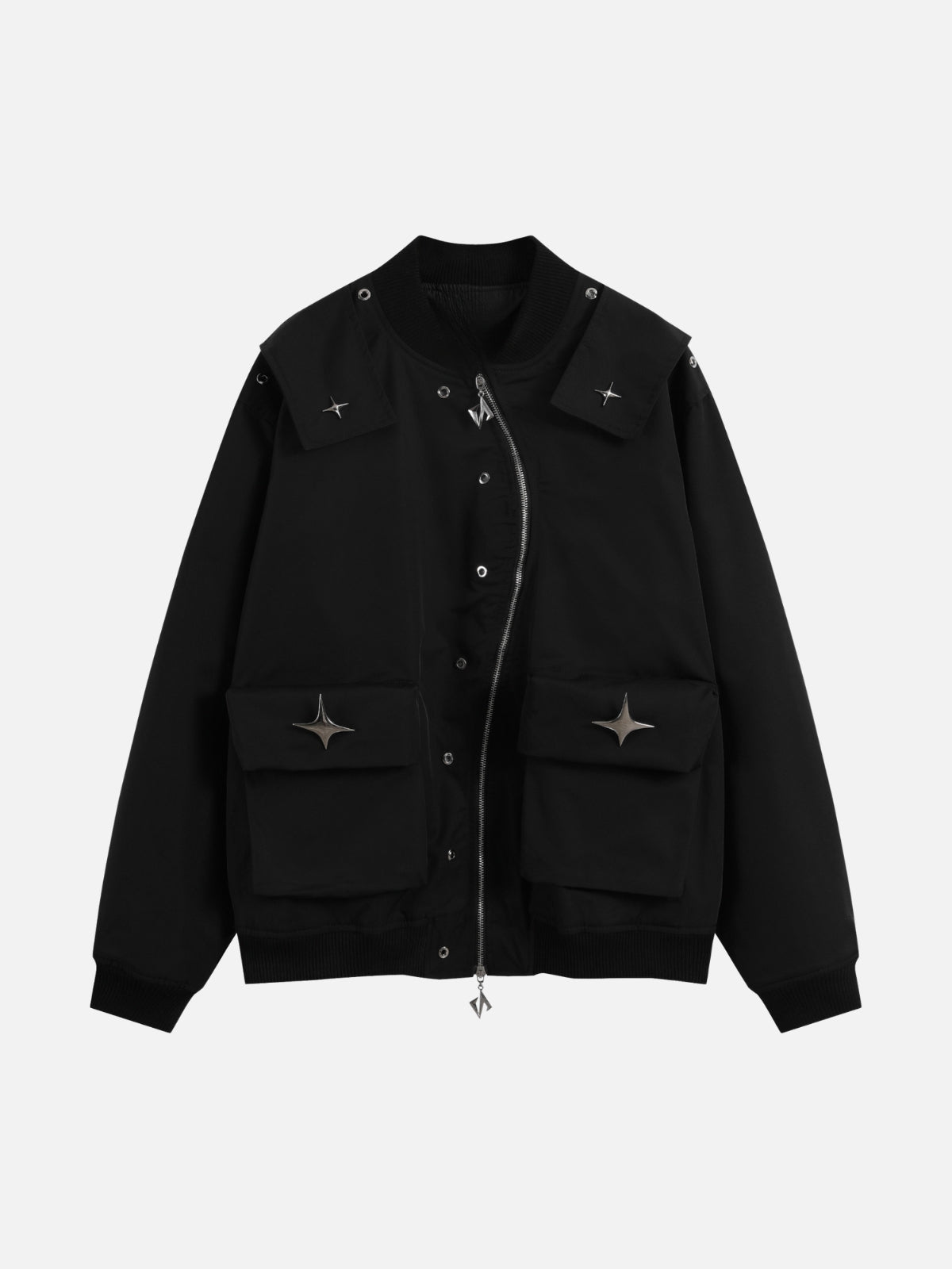 OPIATE - Oversized Graphic Jacket Black | TEENWEAR.EU