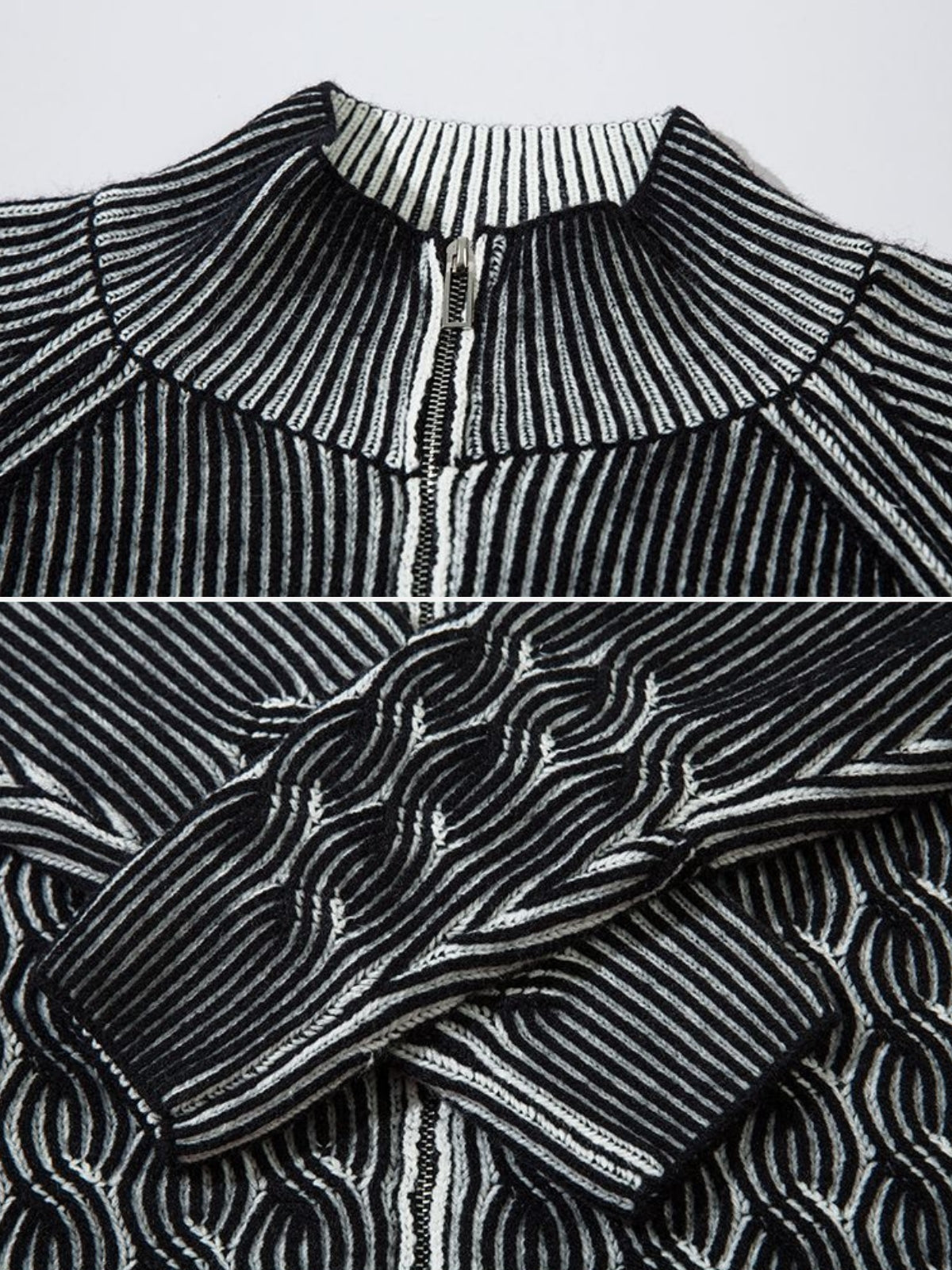 KIDRI - Oversized Basic Washed Zipper Sweater | TEENWEAR.EU