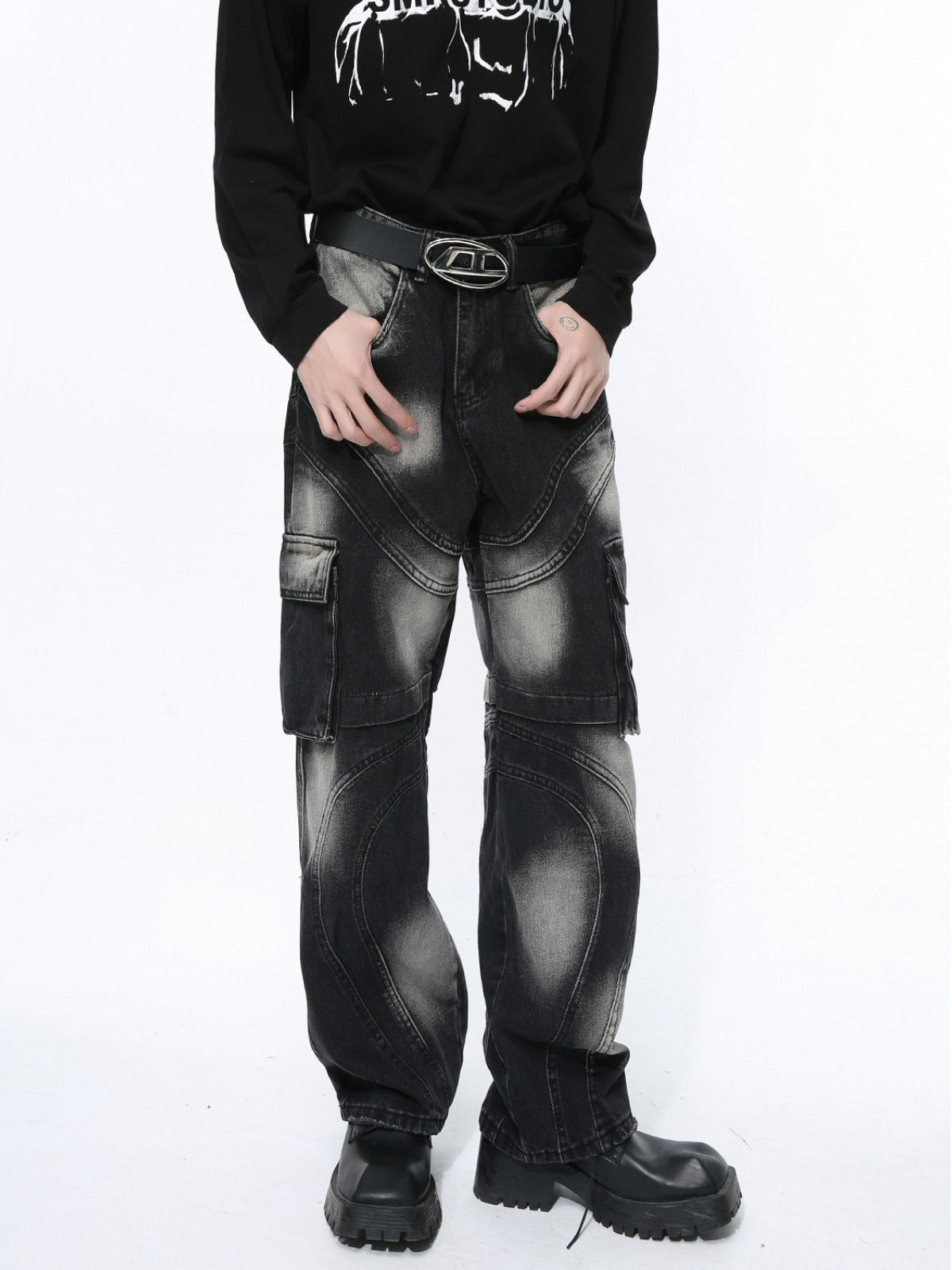 ASHFLOW - Regular Basic Washed Jeans | TEENWEAR.EU