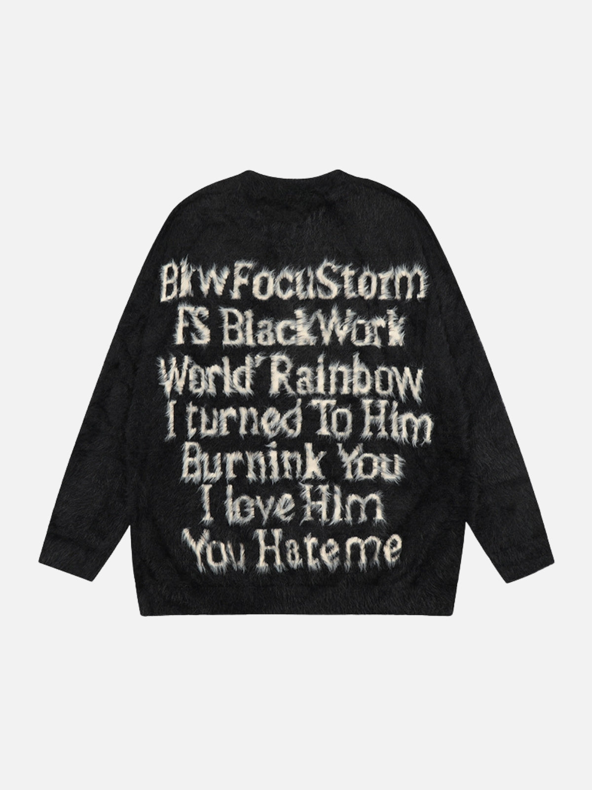 FOCUS STORM - Oversized Graphic Sweater Black | TEENWEAR.EU