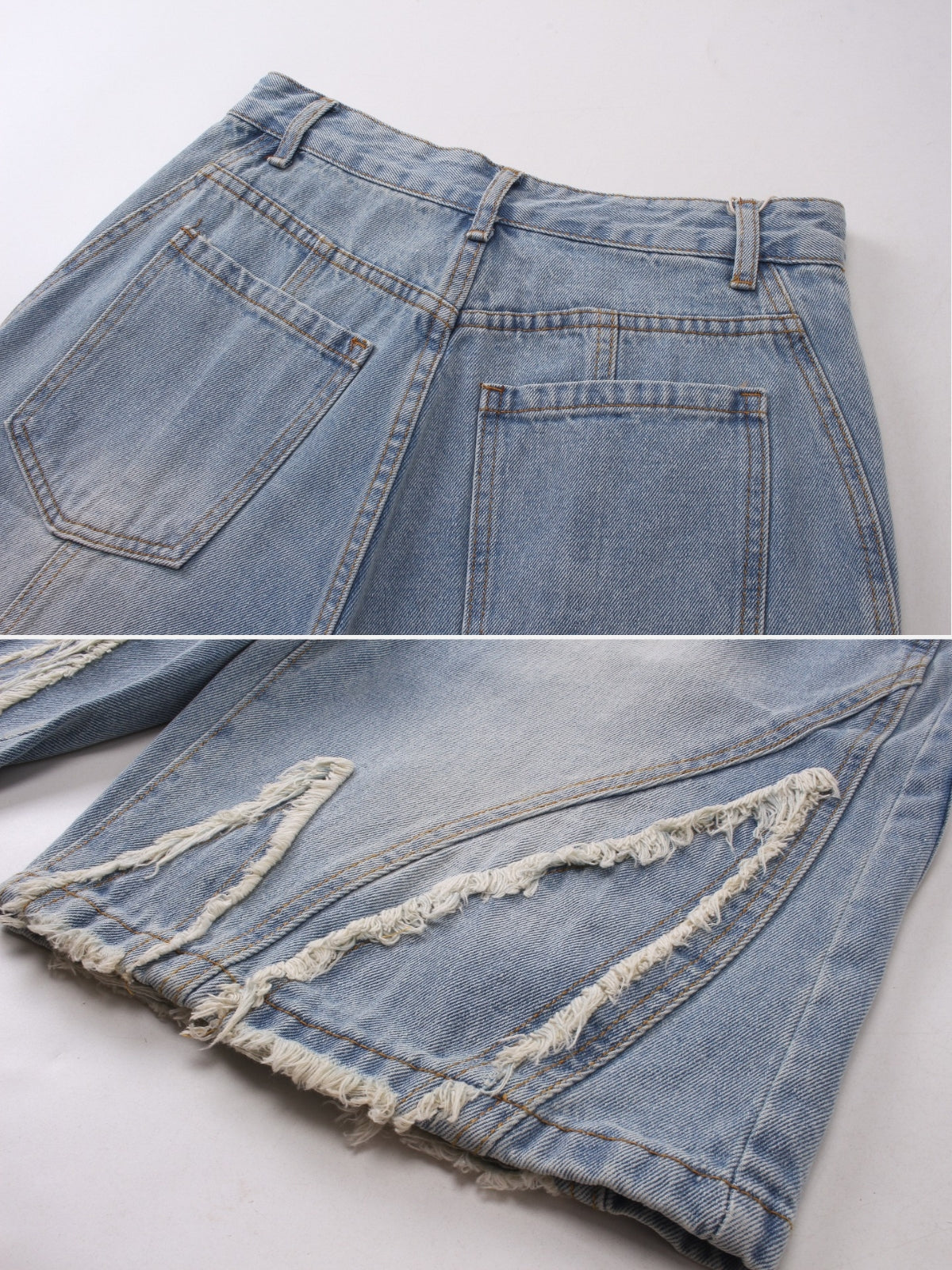WINGERS - Loose Denim Embroidered Shorts | TEENWEAR.EU