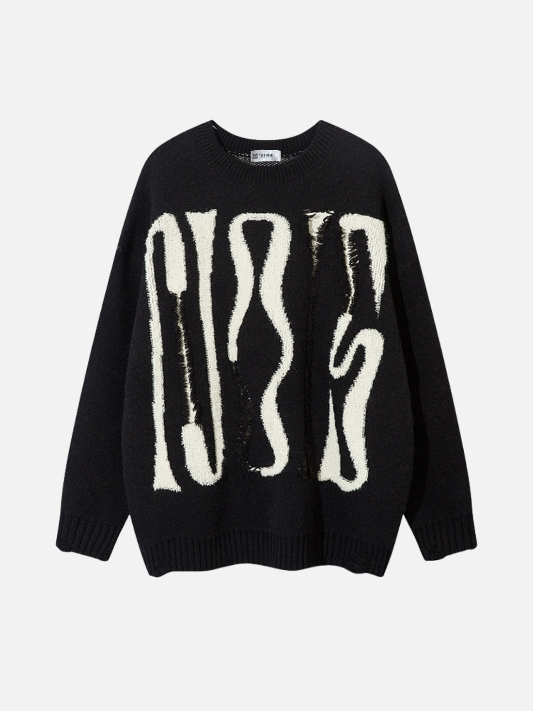 AKBULLET - Oversized Graphic Sweater Black | TEENWEAR.EU