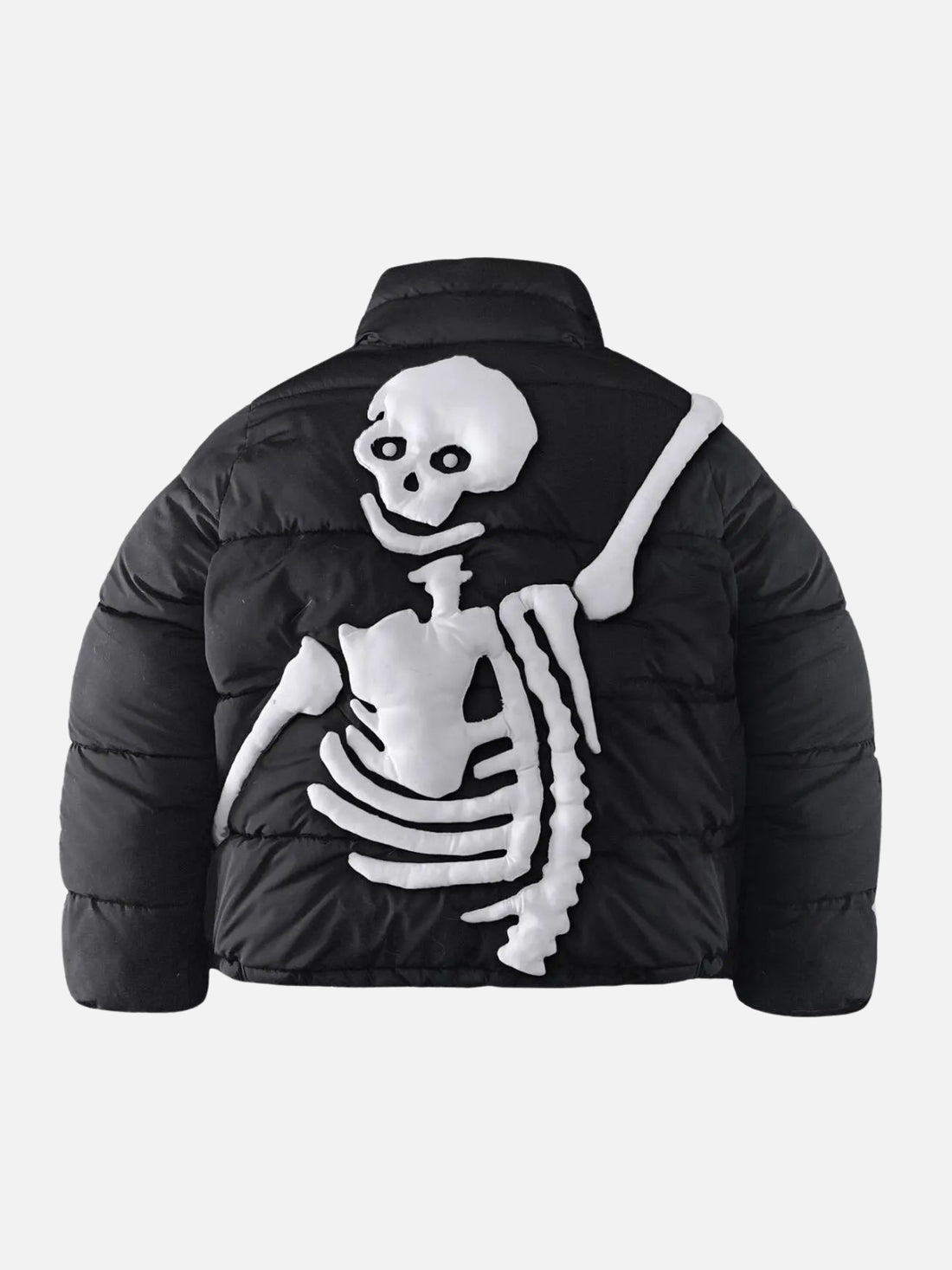 SKELETON - Puffer Graphic Jacket Black | TEENWEAR.EU