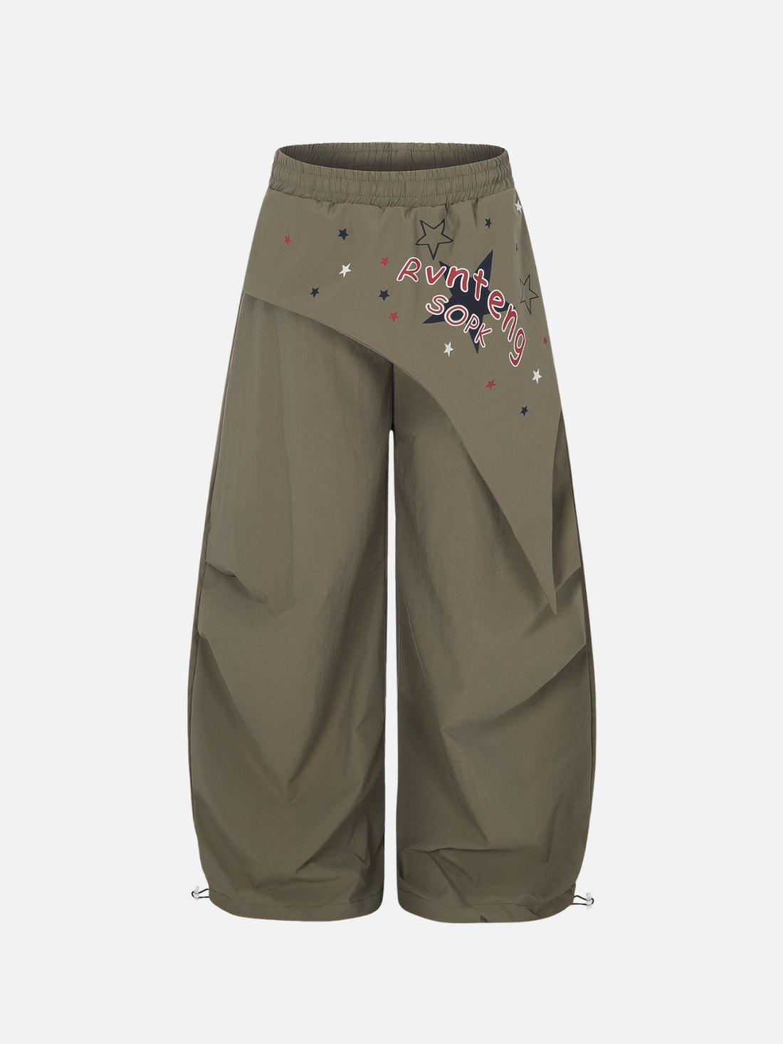 RUNTENG - Parachute Cargo Graphic Pants