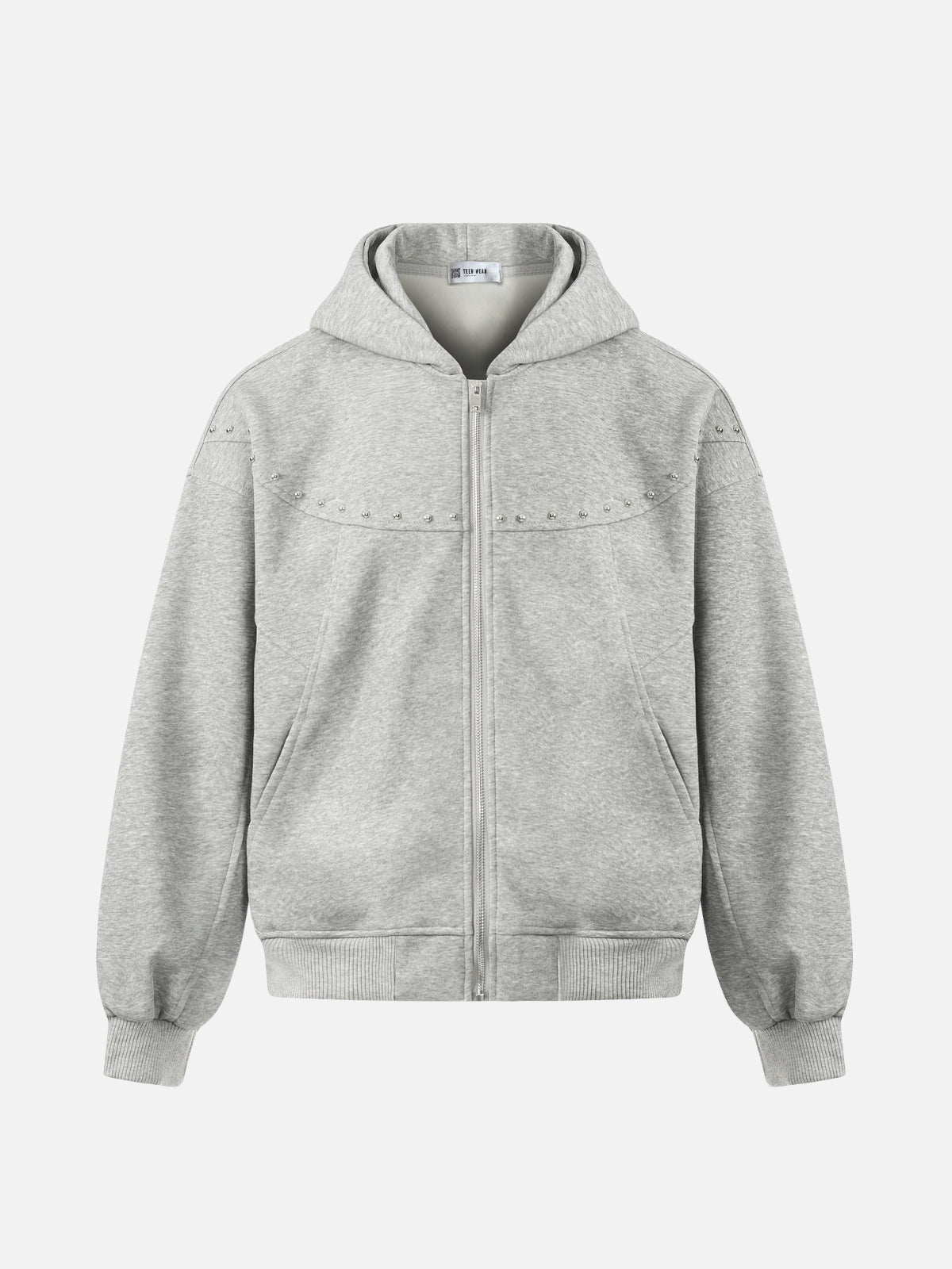 SHINYIO - Oversized Basic Hooded Jacket Grey | Teenwear.eu