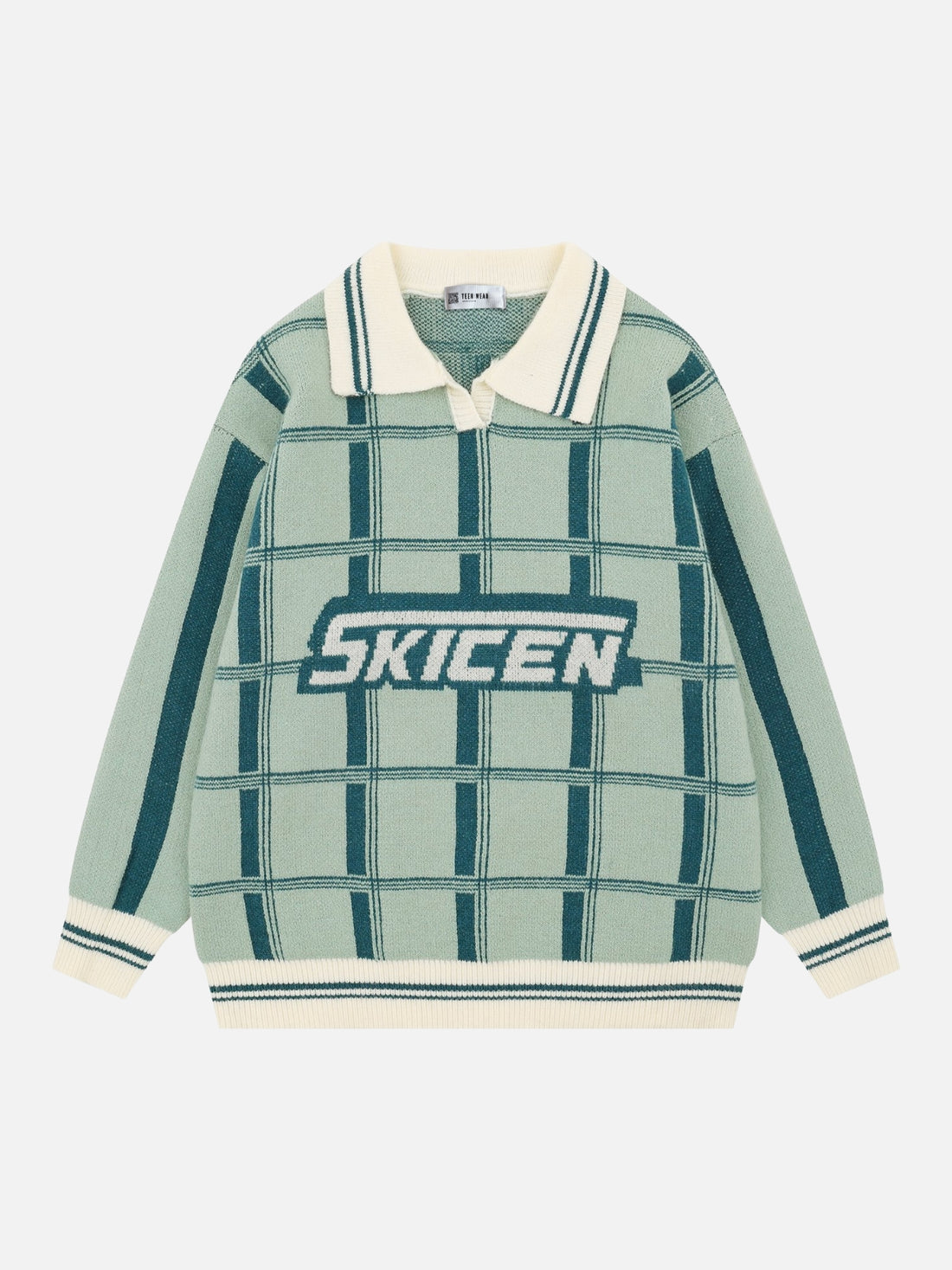 GRIDDO - Oversized Graphic Sweater