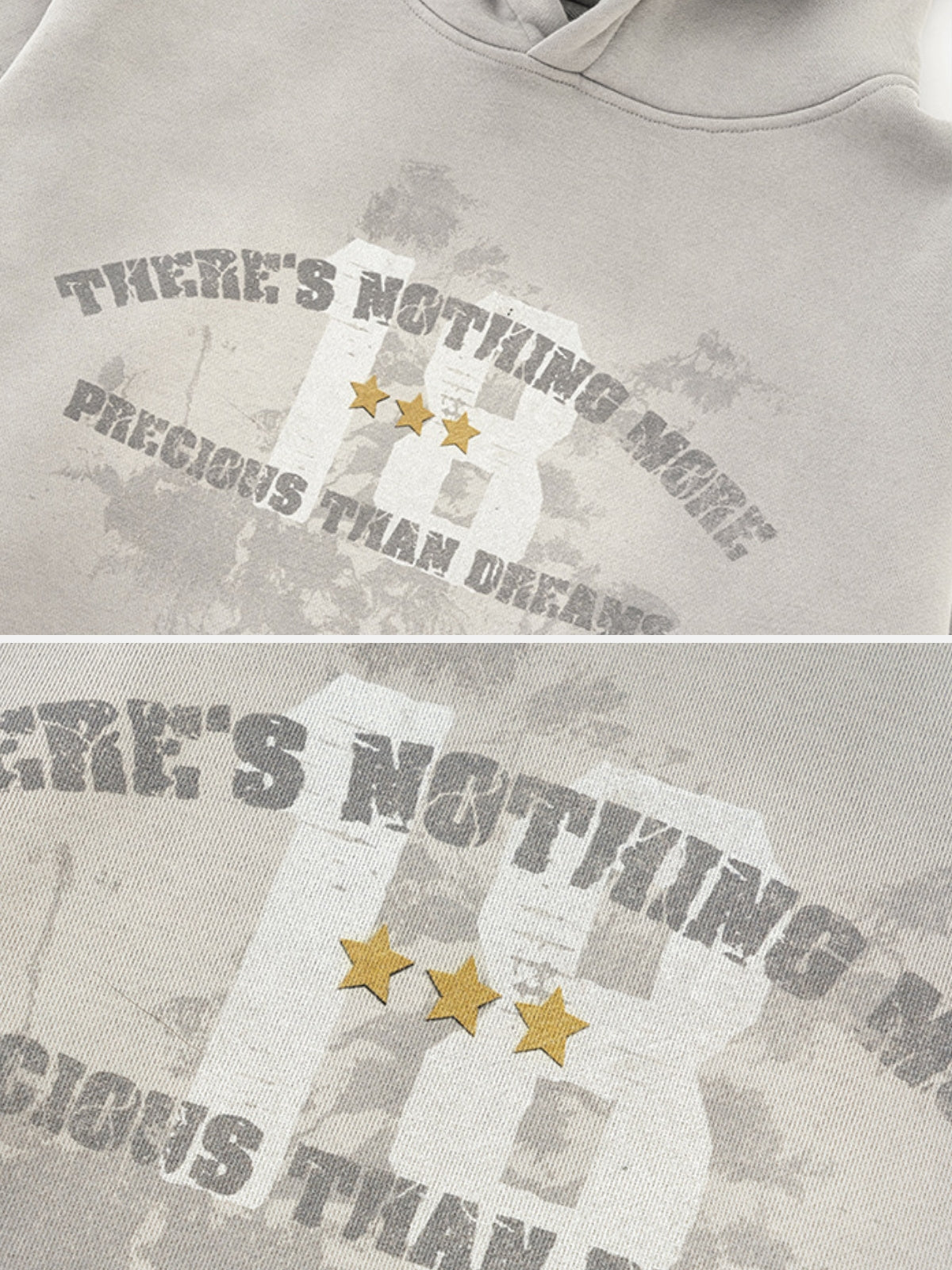 PRECIOUS – Oversized Print Washed Hoodie