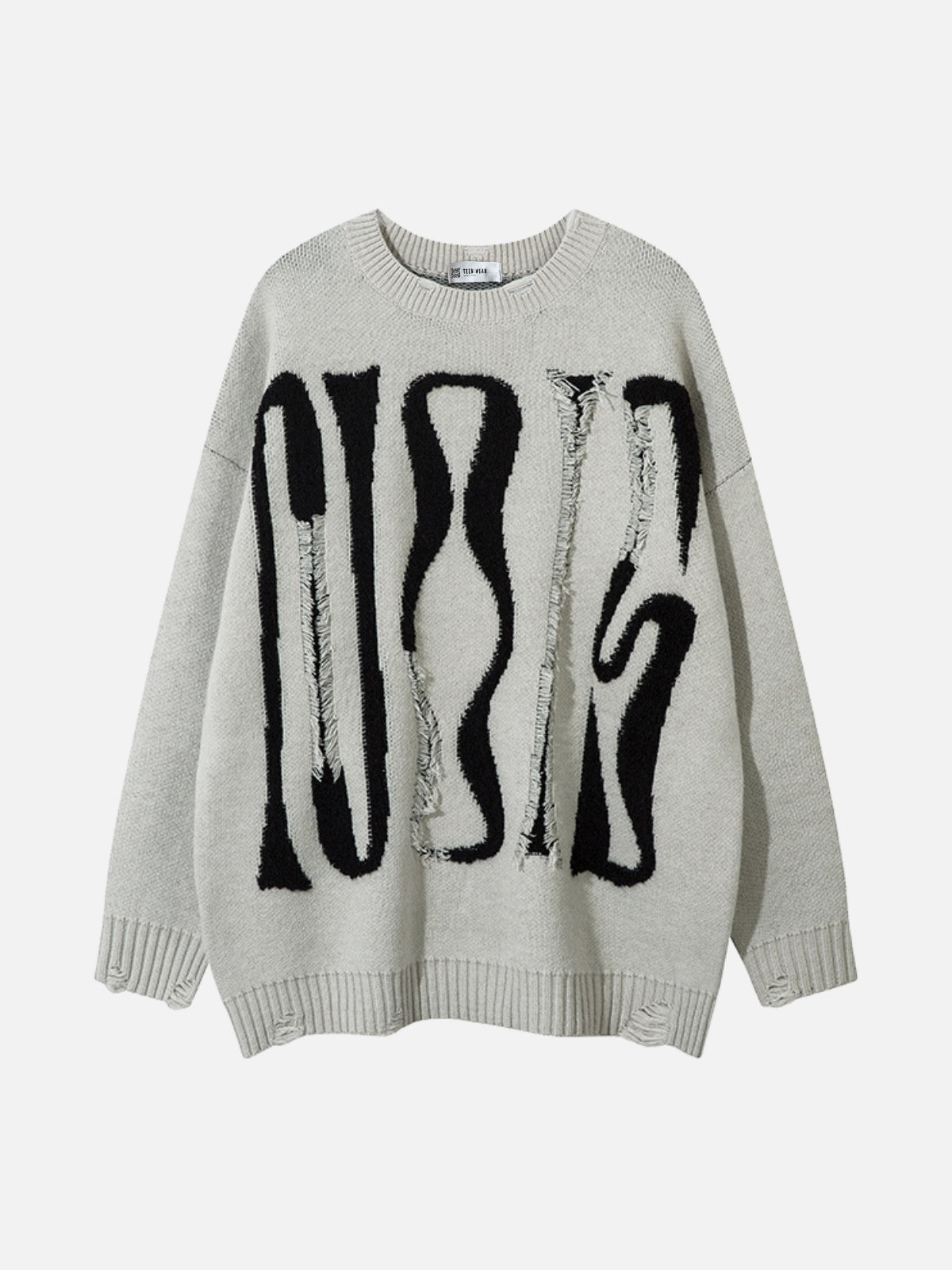 AKBULLET - Oversized Graphic Sweater Grey | TEENWEAR.EU
